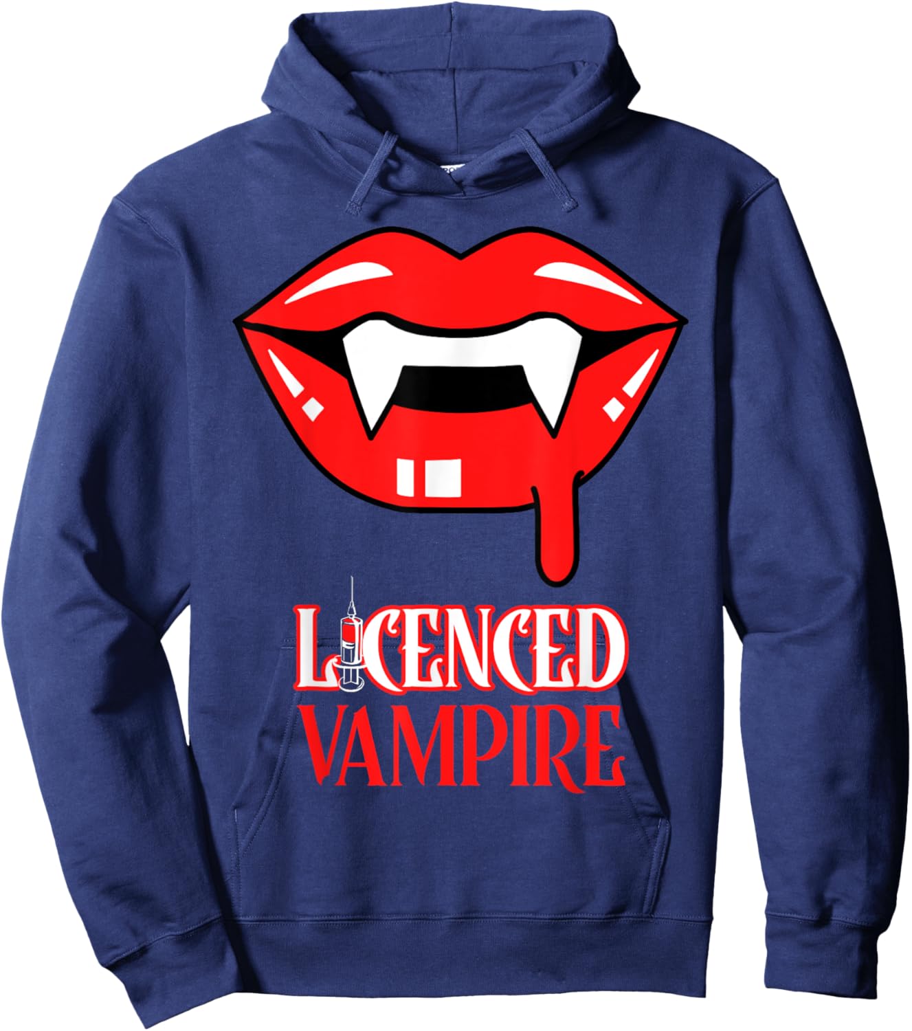 Phlebotomy Specialist Drawing Blood Expert Licensed Vampire Hoodie - Hoodie | Navy