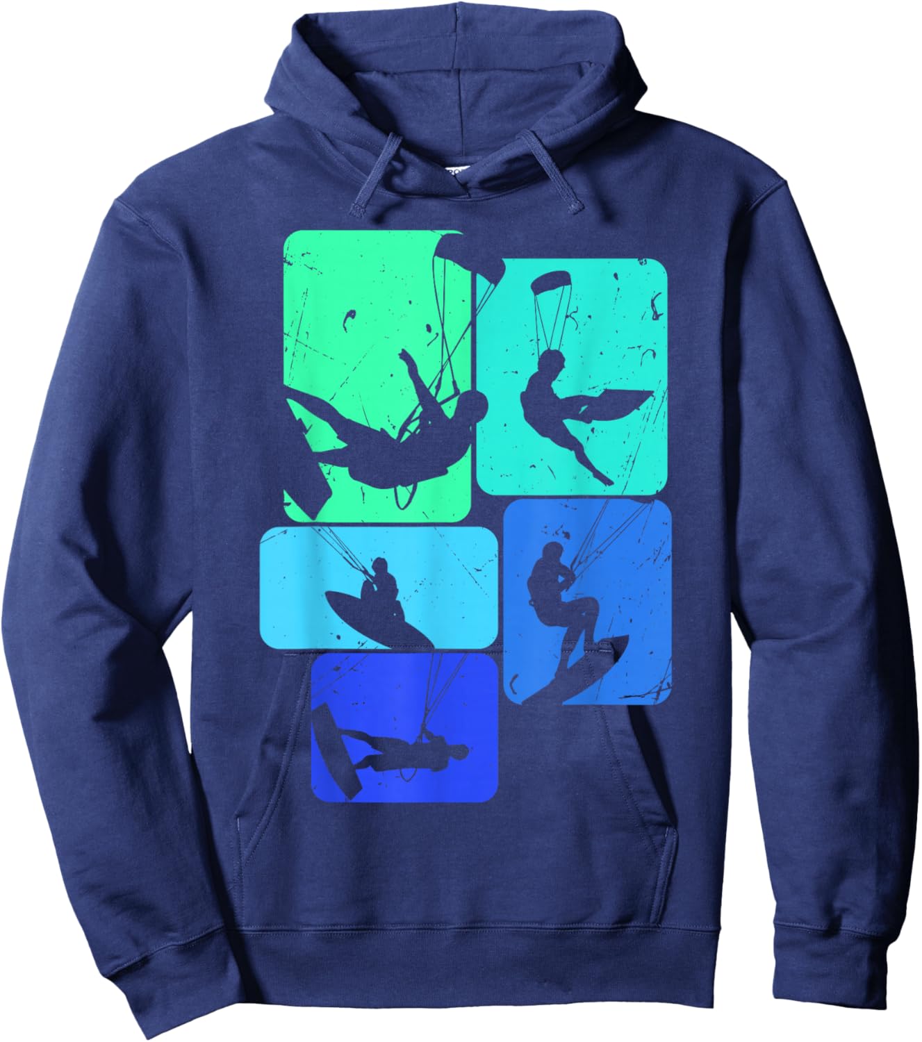 Kitesurfen für Kitesurfer | Retro Herren Kitesurf Hoodie - Hoodie | Navy