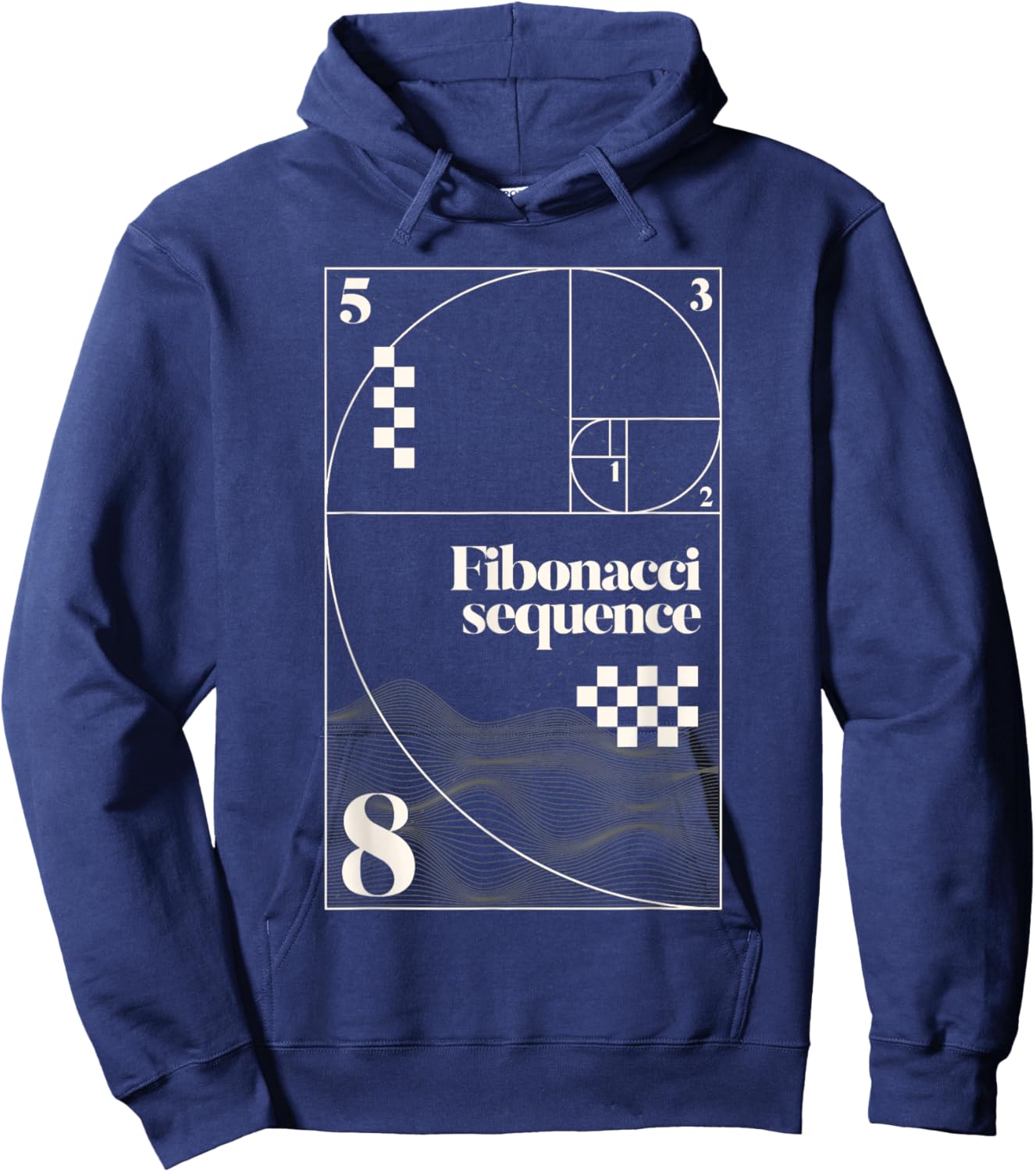 Fibonacci Sequence Golden Ratio Mathematics Hoodie - Hoodie | Navy