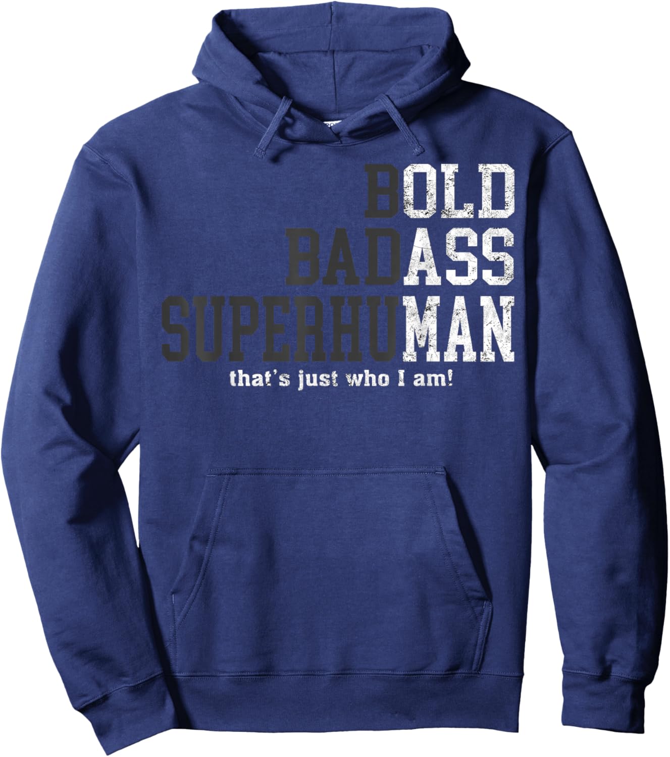 Funny Old Man Saying Gag Gift Birthday for Dad Fathers Day Hoodie - Hoodie | Navy