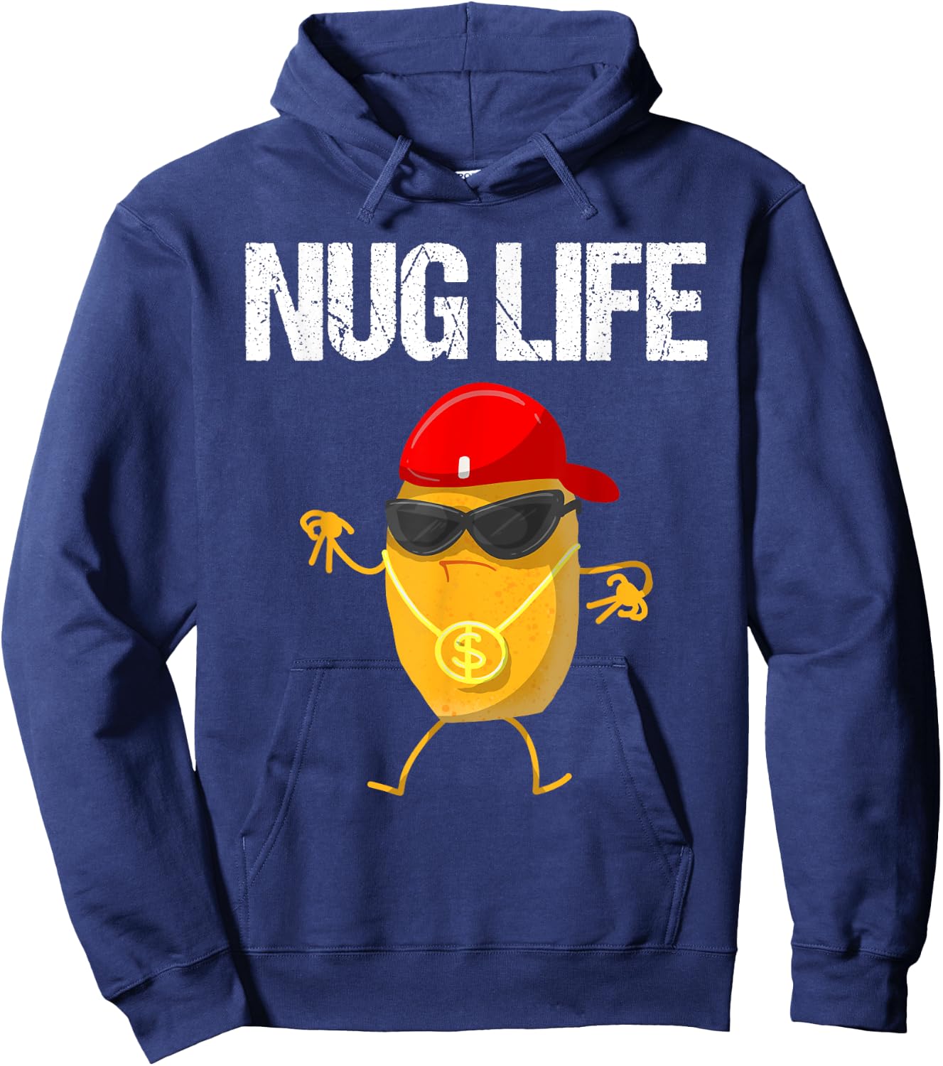 Cool Chicken Nugget Art For Boys Kids Chicken Nugget Lover Hoodie - Hoodie | Navy