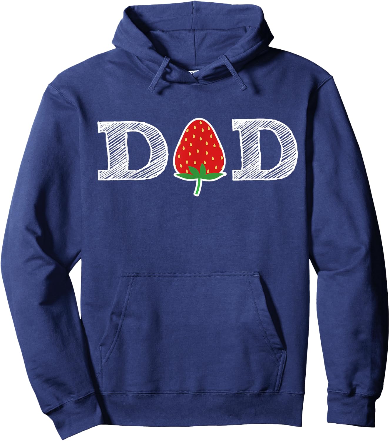 Funny Strawberry Dad Fruit Gift Shirt Berry Father Gift Hoodie - Hoodie | Navy