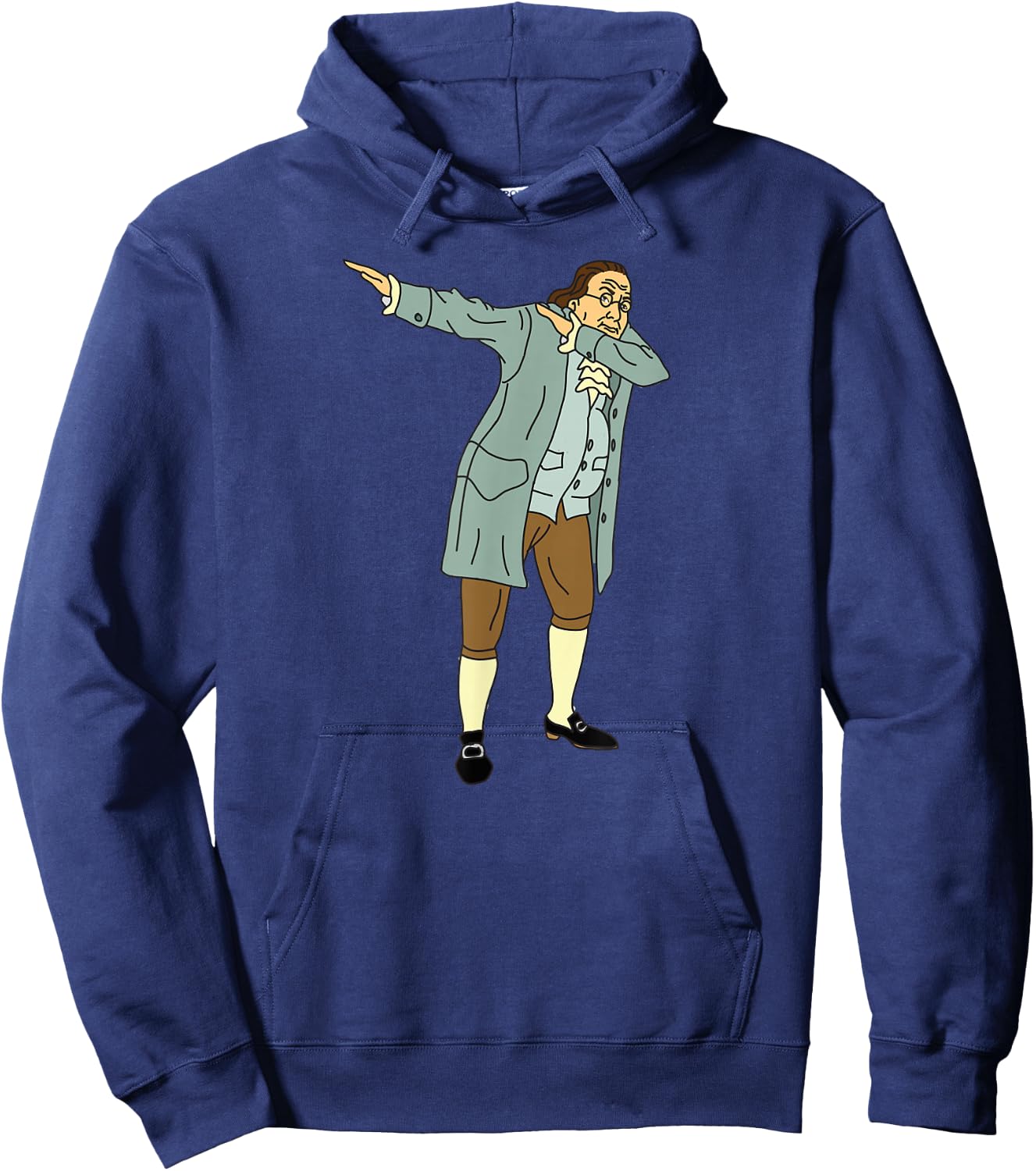 Founding Father 100 Dollar Bill Dabbing Benjamin Franklin Hoodie - Hoodie | Navy