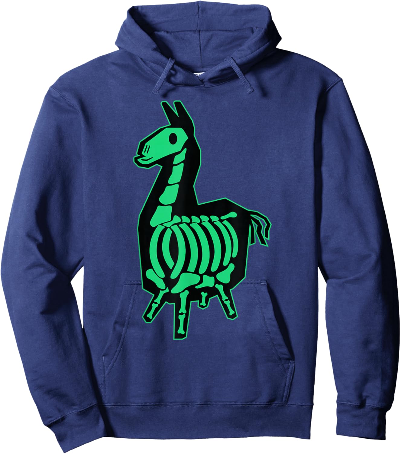 Fortnite Neon Color X-Ray Llama Center Icon Hoodie - Hoodie | Navy
