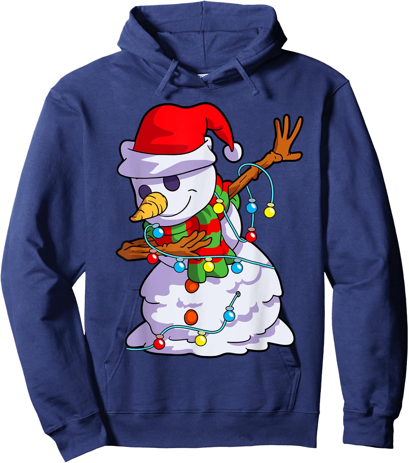 Christmas Dabbing Snowman Kids Girls Boys Matching Family Hoodie - Hoodie | Navy