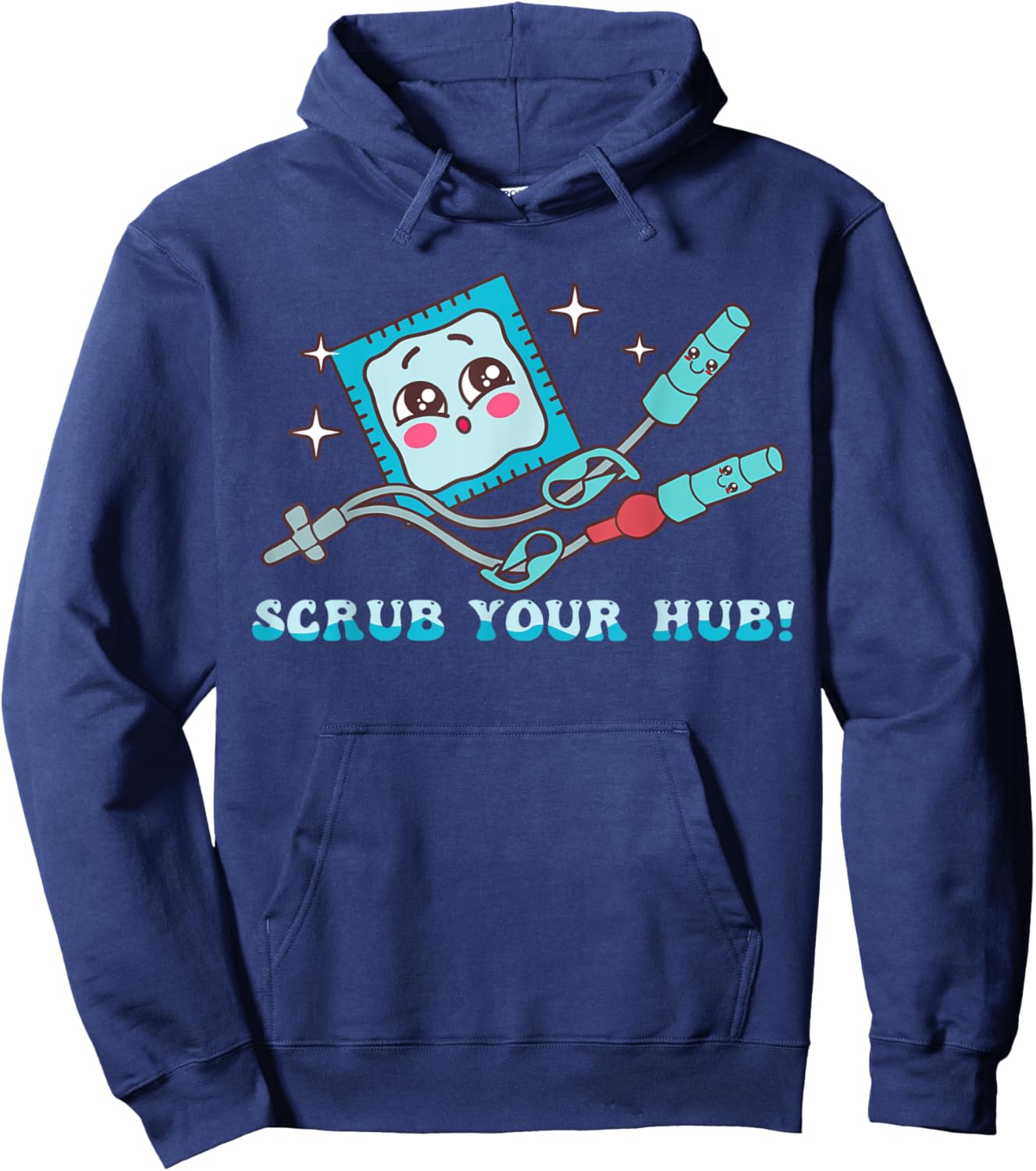 Scrub Your Hub Funny Peds ER ICU RN Grad Clinical Preceptor Hoodie - Hoodie | Navy