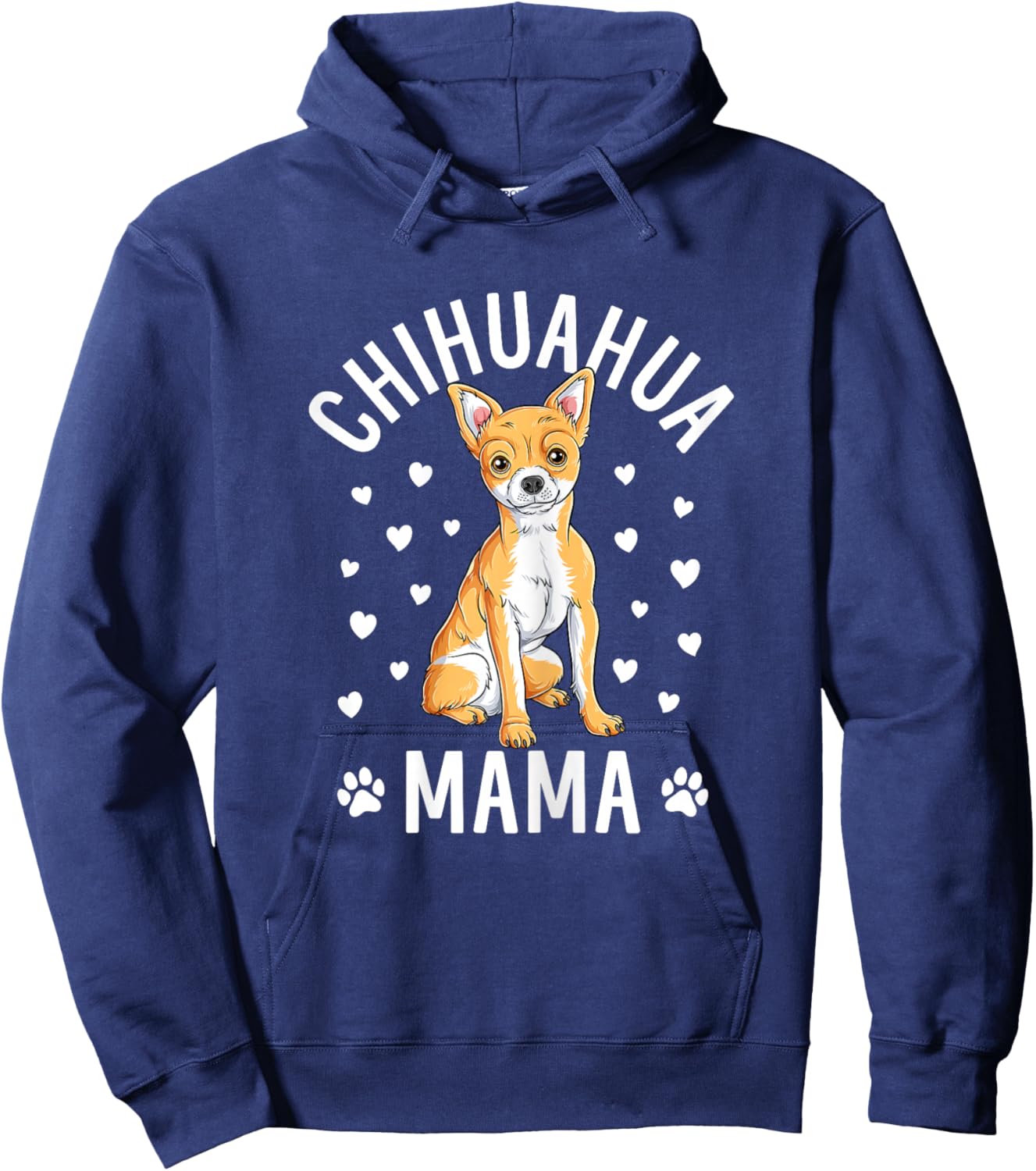 Chihuahua Mama Cute Dog Mom Puppy Women Girls Hoodie - Hoodie | Navy