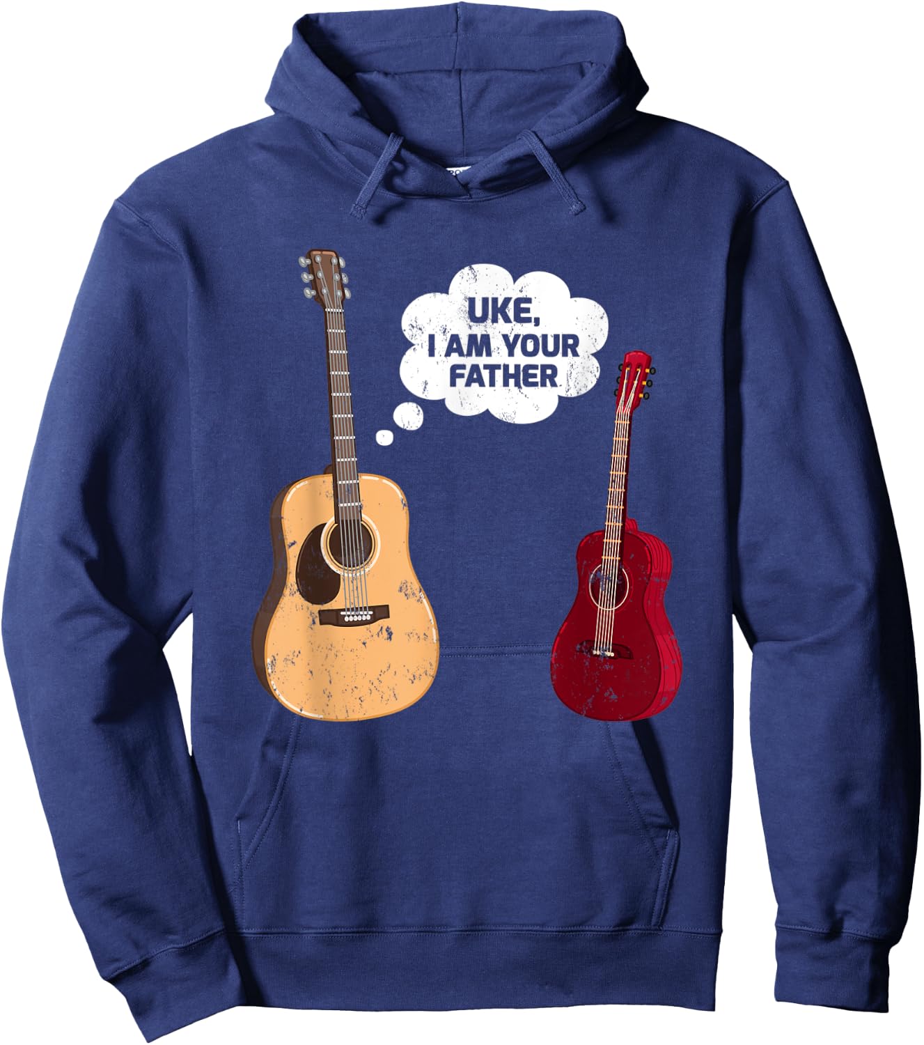 Uke I Am Your Father Funny Ukulele Guitar Music Hoodie - Hoodie | Navy