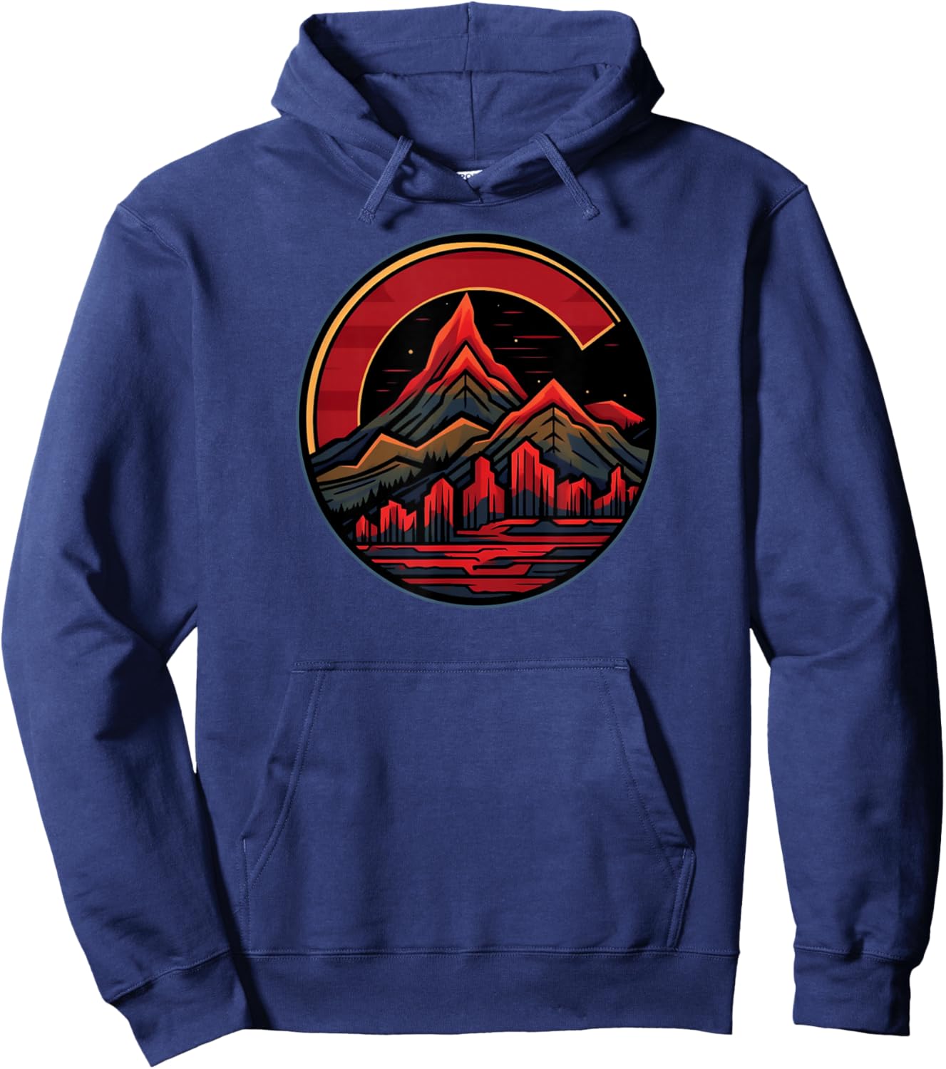 Red Rocks Amphitheater - Colorado State Flag Hoodie - Hoodie | Navy
