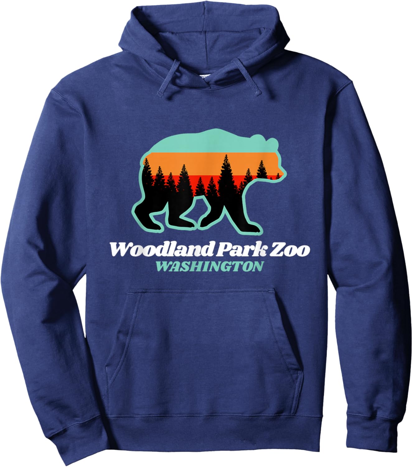 Woodland Park Zoo Washington Tourist Hoodie - Hoodie | Navy