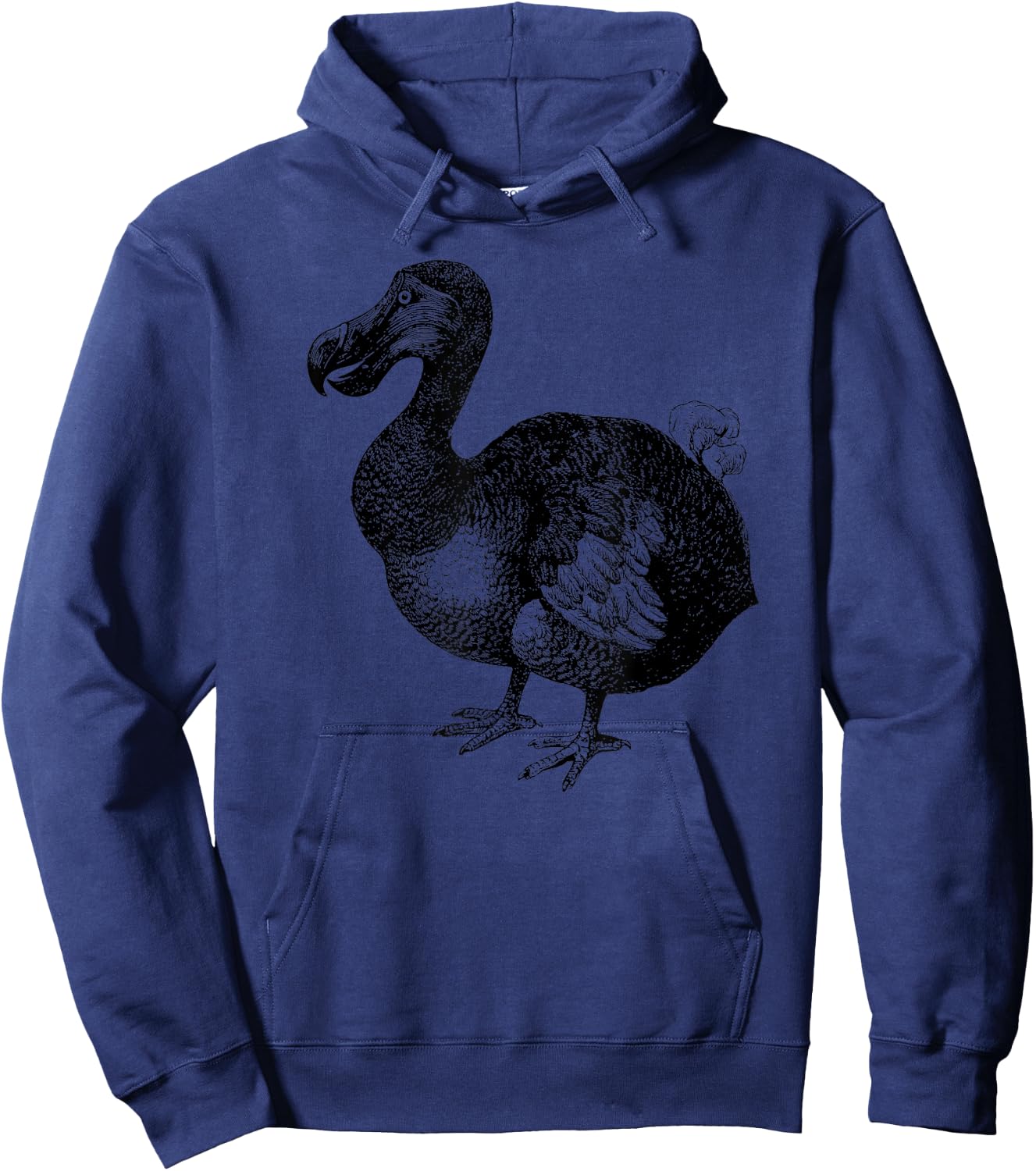 Dodo Bird Bird Ornithology Black Line Drawing Shirt Hoodie - Hoodie | Navy
