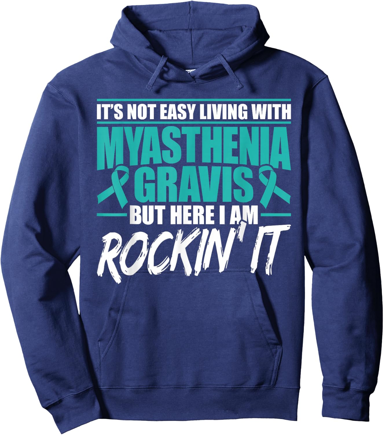 Funny Myasthenia Gravis Warrior Hoodie - Hoodie | Navy