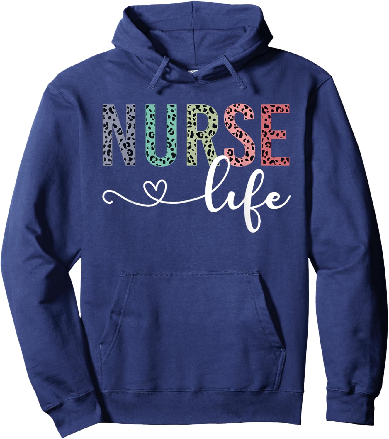 Leopard Nurse Life School Nurse Appreciation Nursing Women Hoodie - Hoodie | Navy