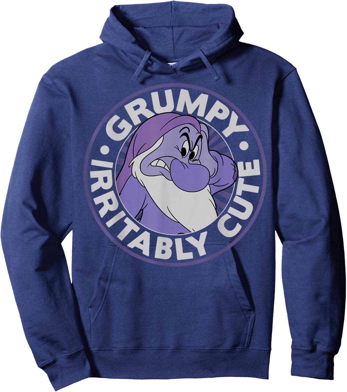 Disney Snow White Grumpy Irritably Cute Graphic Hoodie - Hoodie | Navy