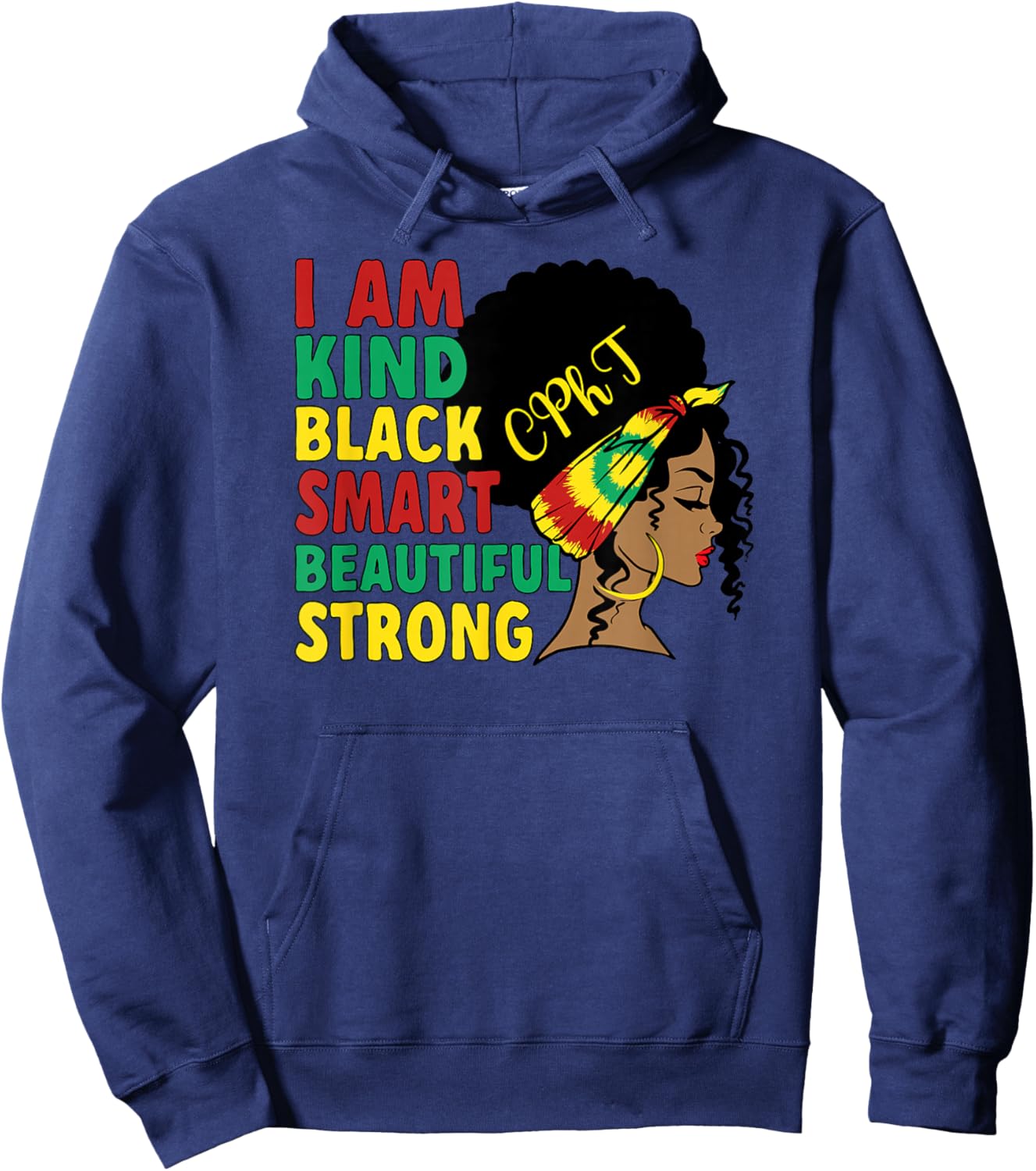 Black CPhT African American Certified Pharmacy Technician Hoodie - Hoodie | Navy