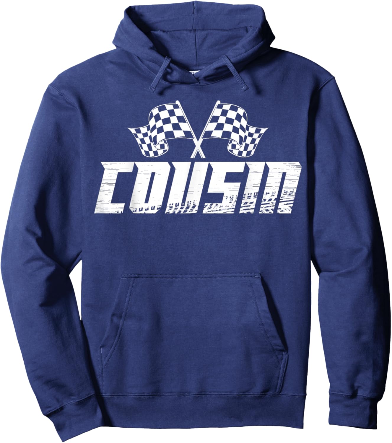Cousin Pit Crew Family Racing Birthday Race Car Hoodie - Hoodie | Navy