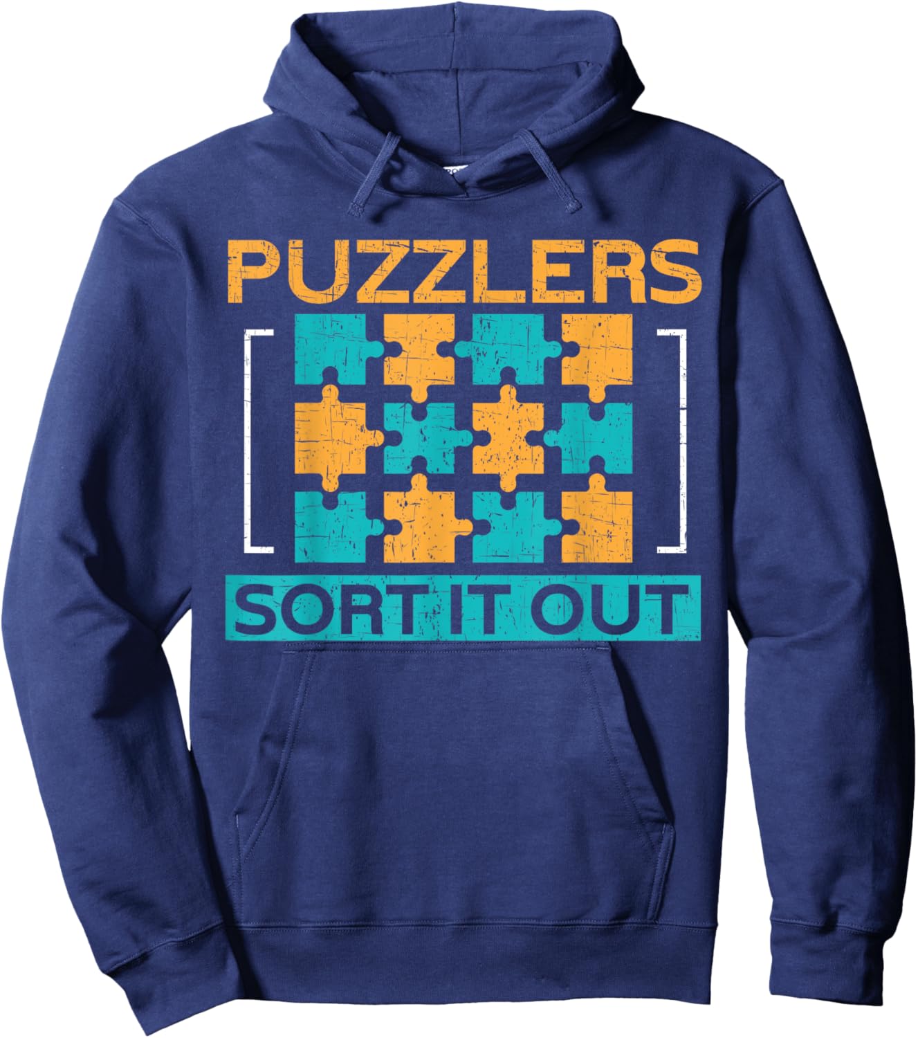 Puzzlers Sort It Out Funny Puzzling Hoodie - Hoodie | Navy