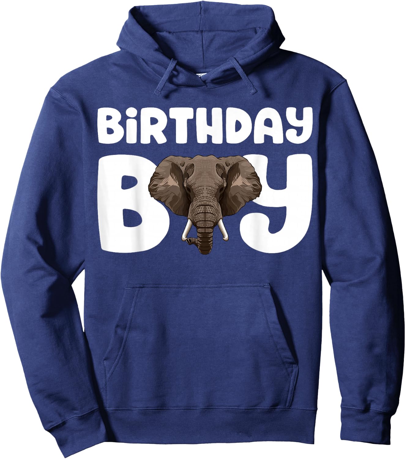 Elephant Birthday Boy Party Animal Kids Elephant Birthday Hoodie - Hoodie | Navy