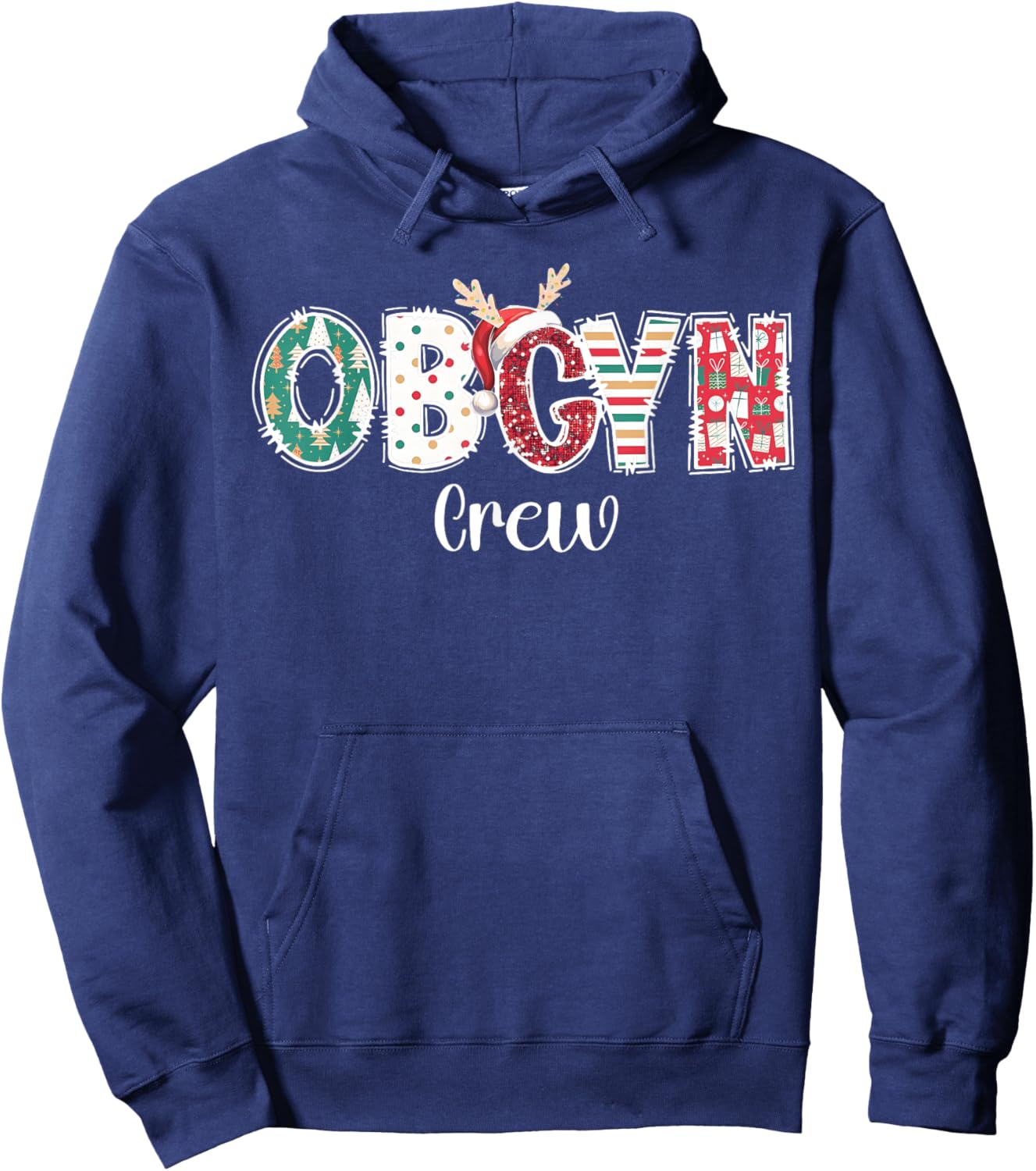 Christmas OBGYN Crew Obstetrics OB GYN Group Team Nurse Xmas Hoodie - Hoodie | Navy