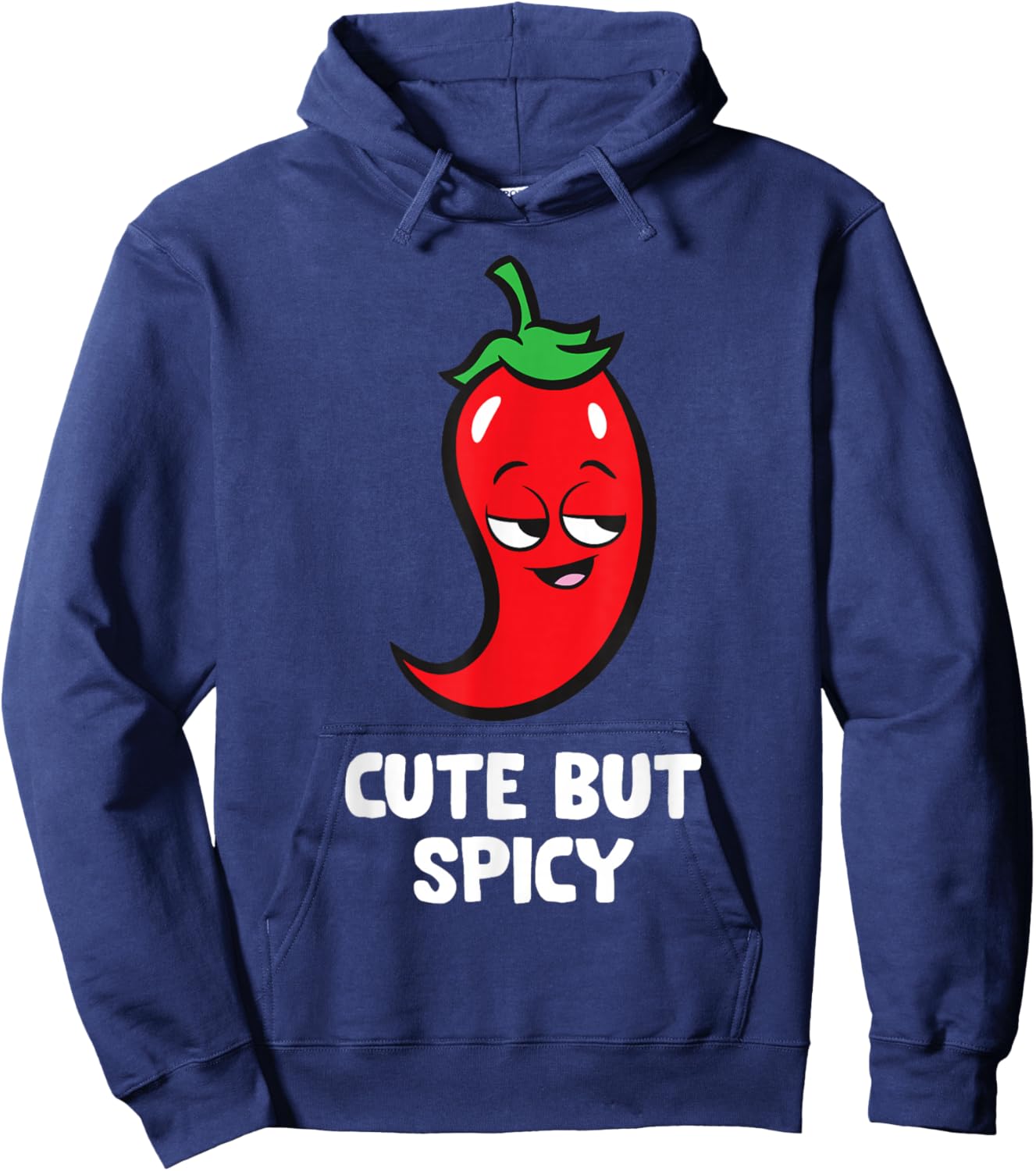 Red Chili Pepper Cute But Spicy Hoodie - Hoodie | Navy