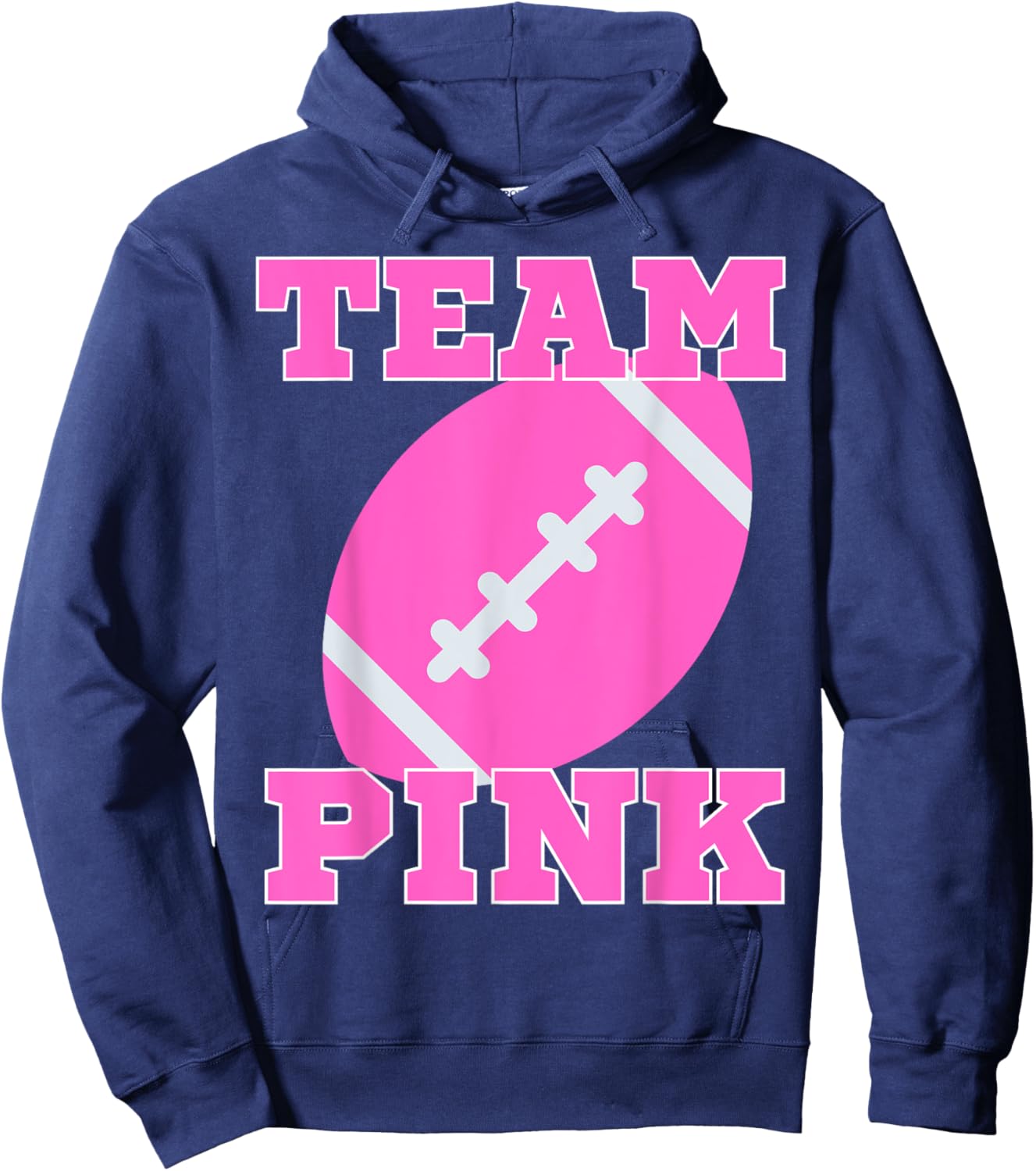 Gender Reveal TEAM GIRL Football Hoodie - Hoodie | Navy
