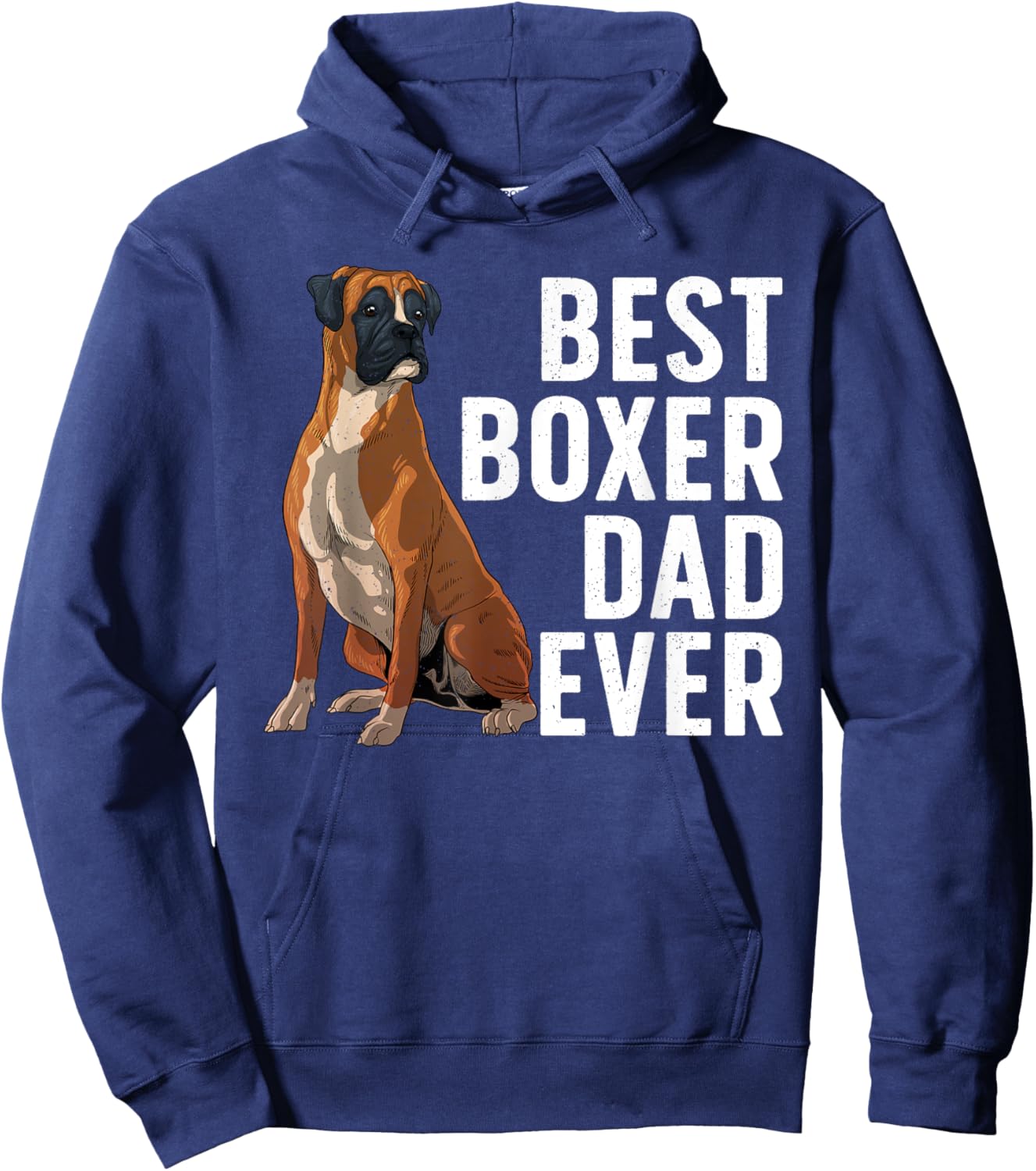 Best Boxer Dog Design Dad Pet Animal Boxer Dog Lover Hoodie - Hoodie | Navy