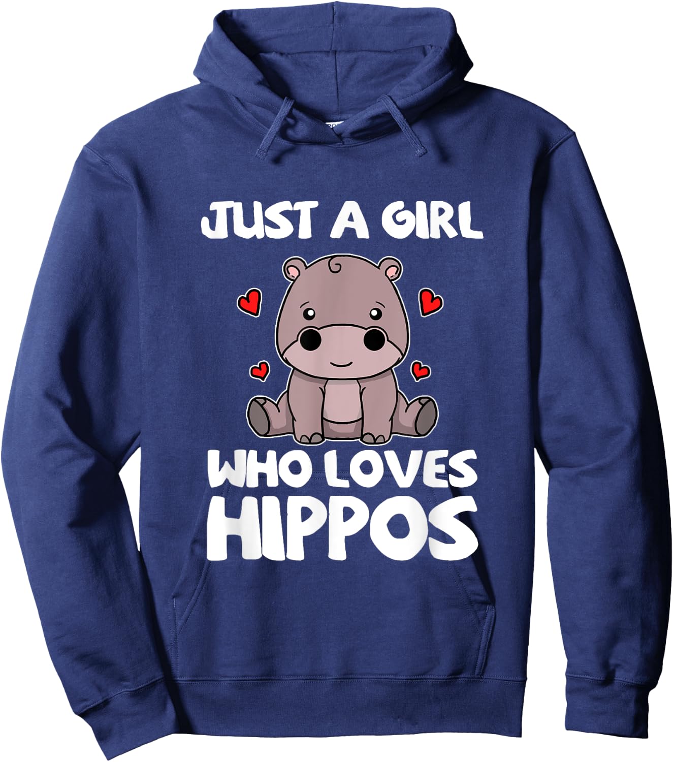 Just A Girl Who Loves Hippos Hippo Costume Hoodie - Hoodie | Navy
