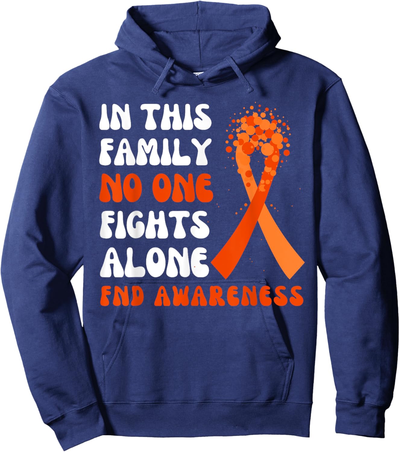 Functional Neurological Disorder Awareness FND Ribbon Family Hoodie - Hoodie | Navy