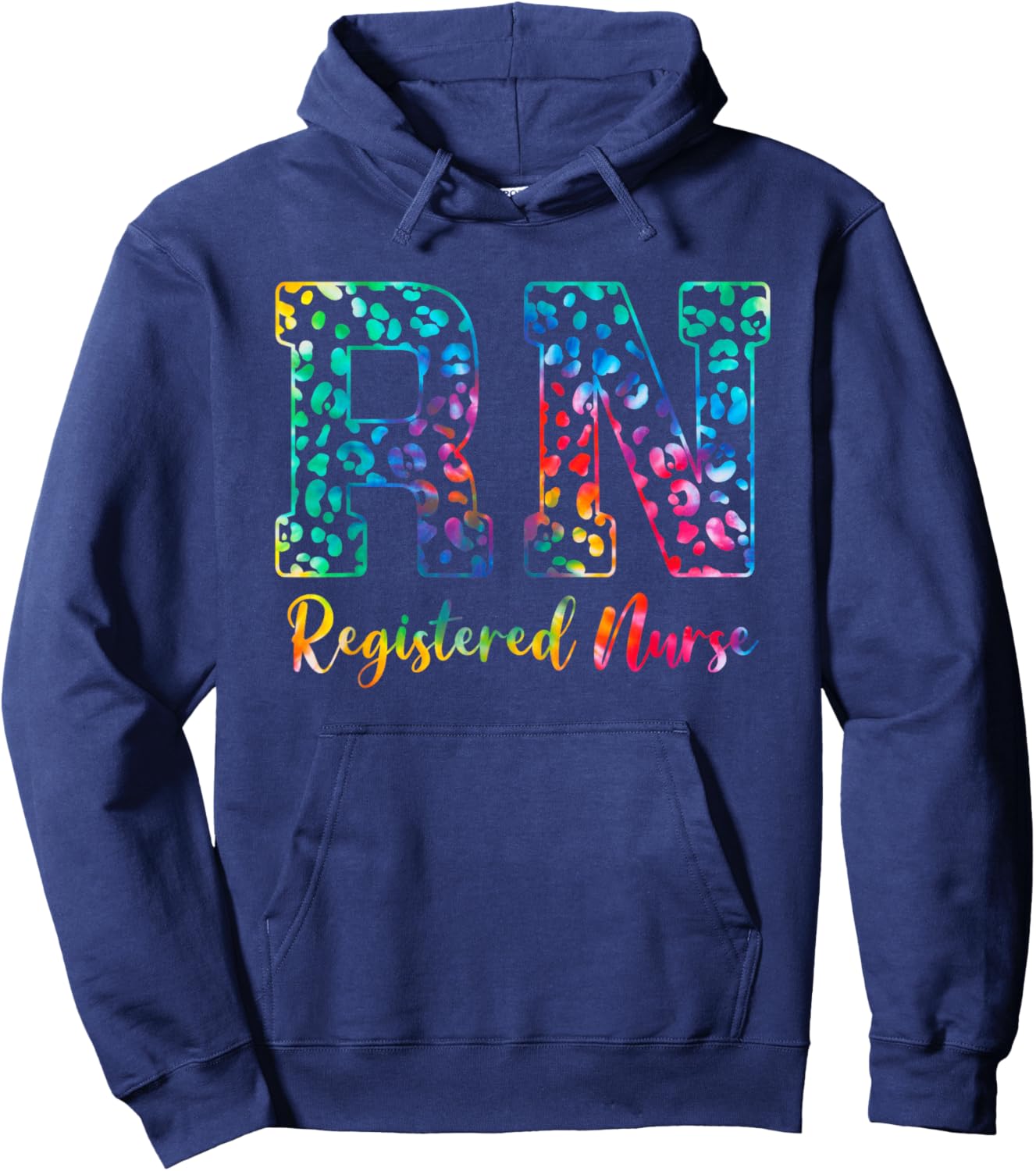 Tie Dye Registered Nurse - RN Nursing Nurse Day & Nurse Week Hoodie - Hoodie | Navy