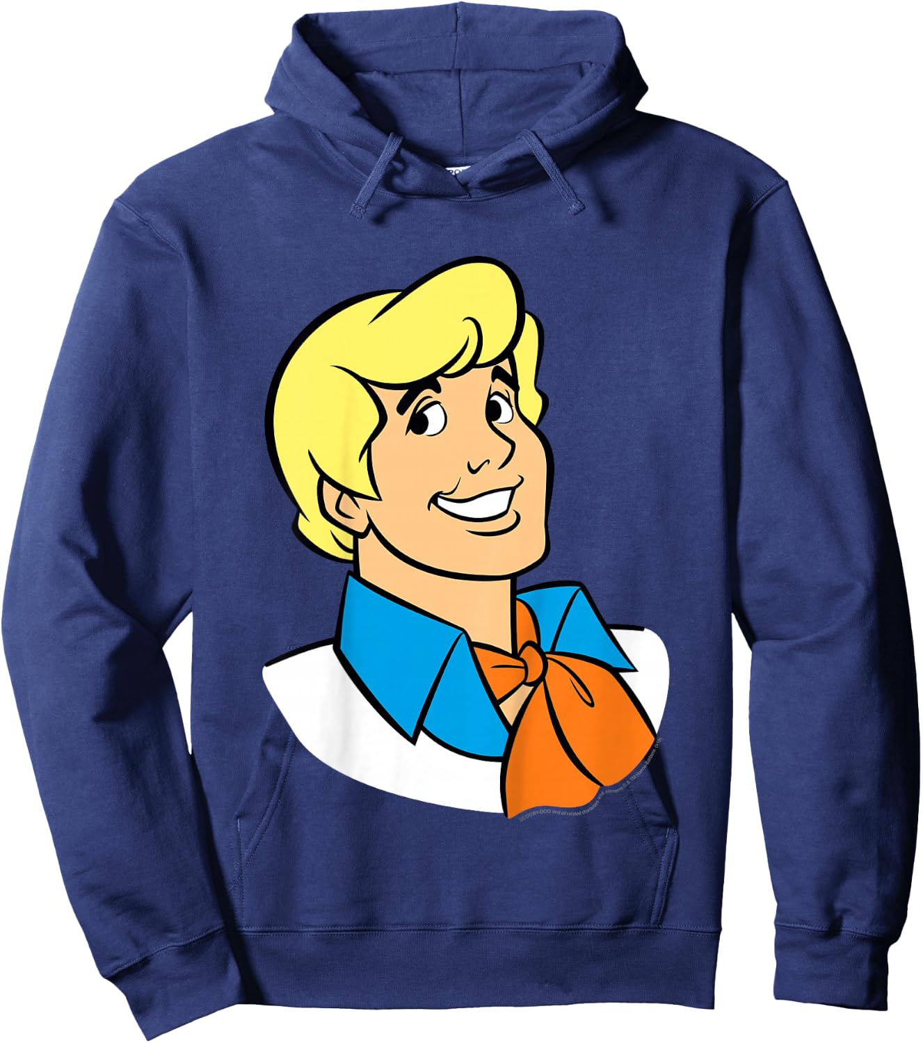 Kids Scooby-Doo Fred Big Face Hoodie - Hoodie | Navy