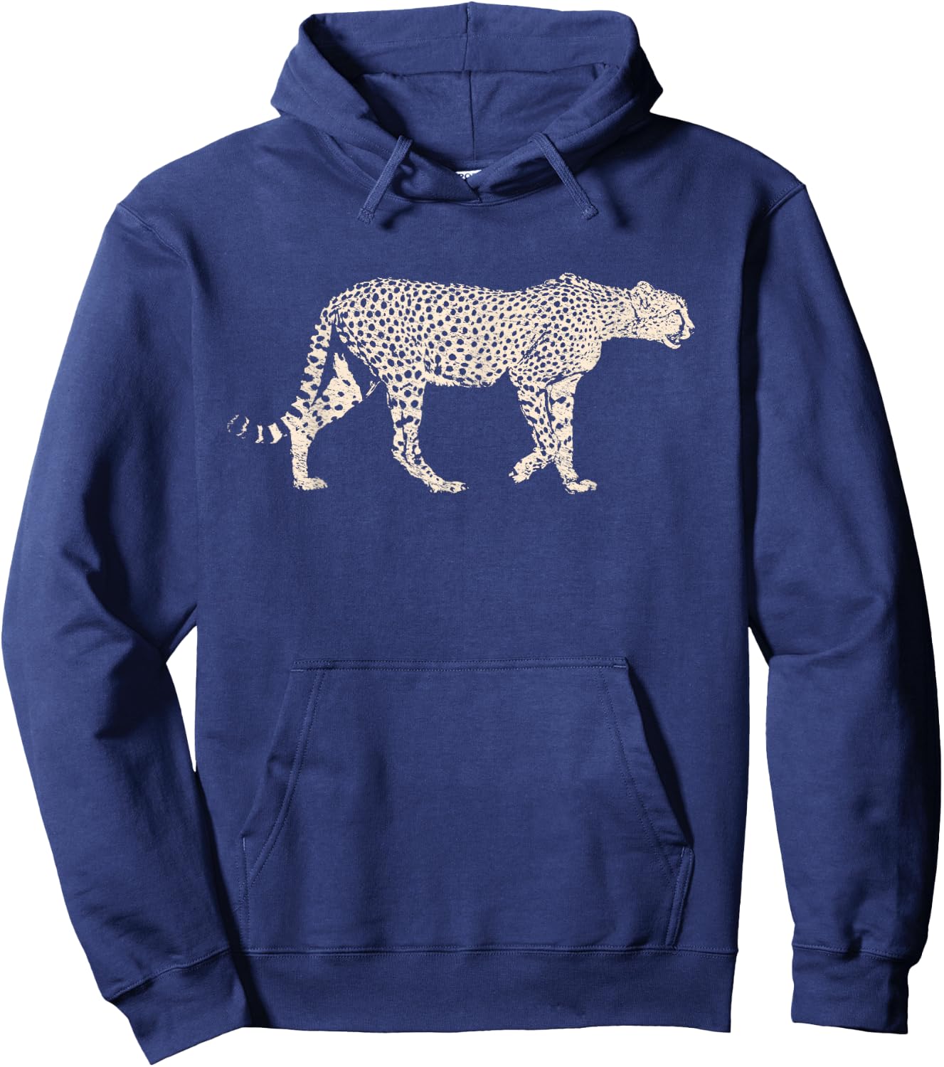 Cheetah , Cheetah on the Hunt Hoodie - Hoodie | Navy