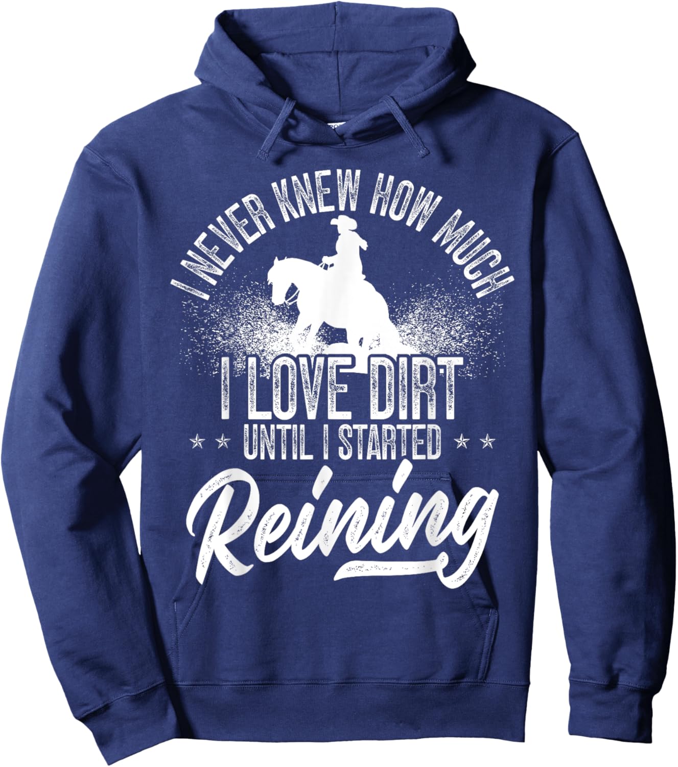Sliding Stop Reining Horse Equestrian Western Riding Hoodie - Hoodie | Navy