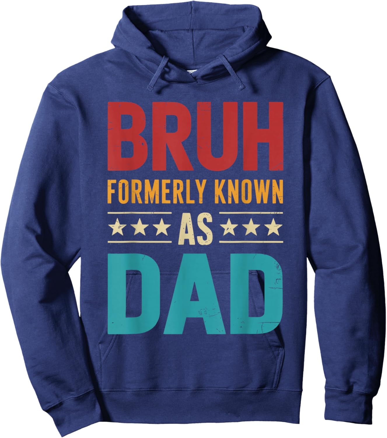Bruh formerly known as dad vintage fathers day Hoodie - Hoodie | Navy