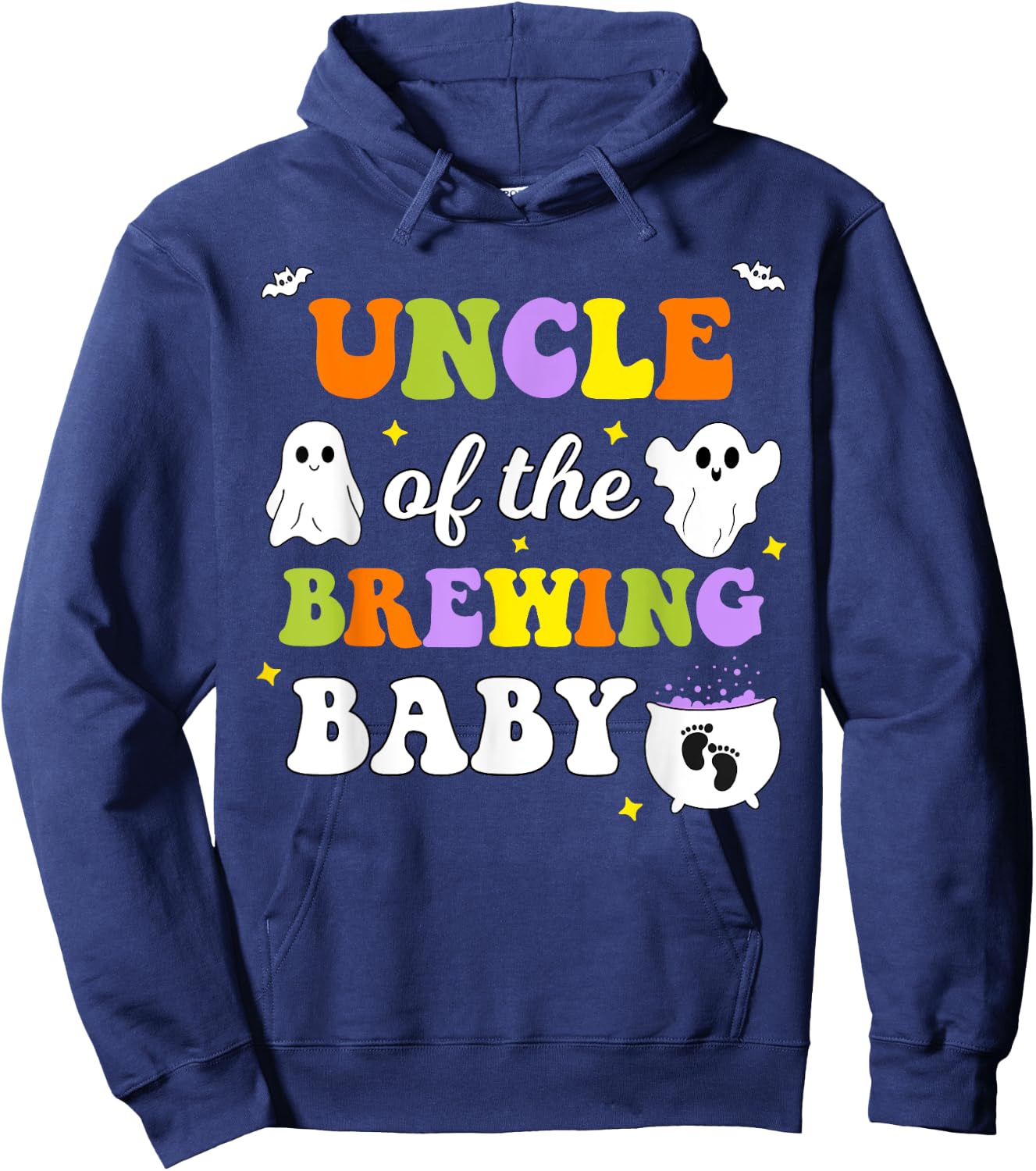 Uncle of the Brewing Baby Halloween Theme Baby Shower Hoodie - Hoodie | Navy
