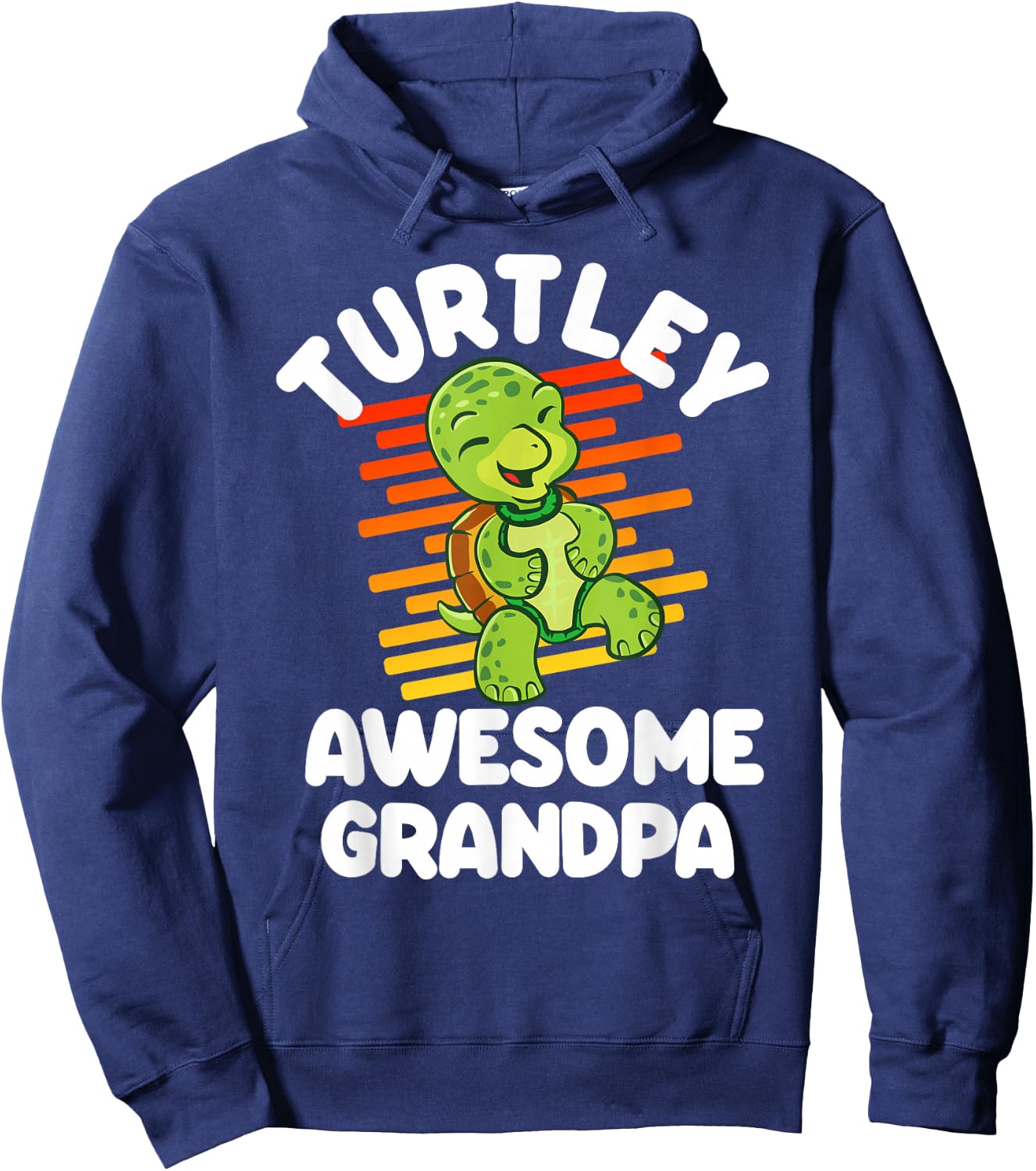 Turtley Awesome Grandpa Cute Turtle Totally Awesome Gift Hoodie - Hoodie | Navy
