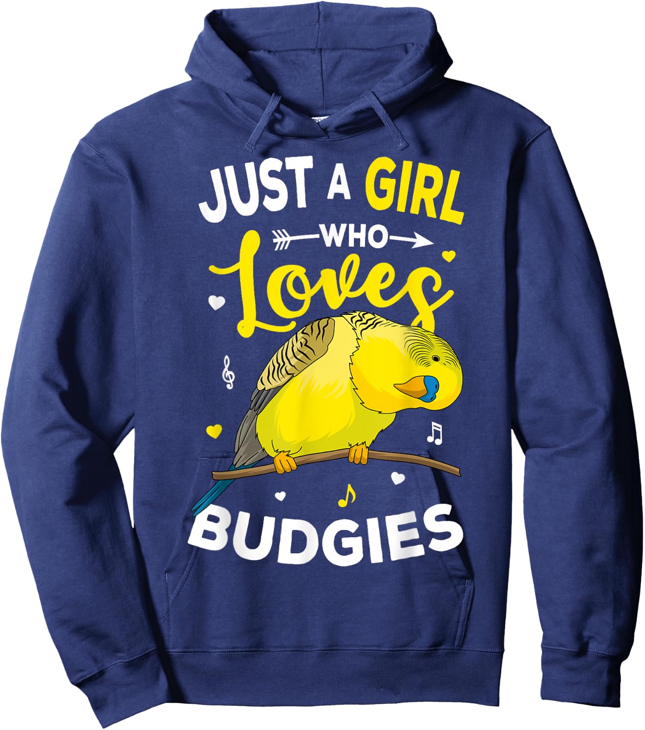 Just A Girl Who Loves Budgies Parakeet Budgerigar Girls Gift Hoodie - Hoodie | Navy