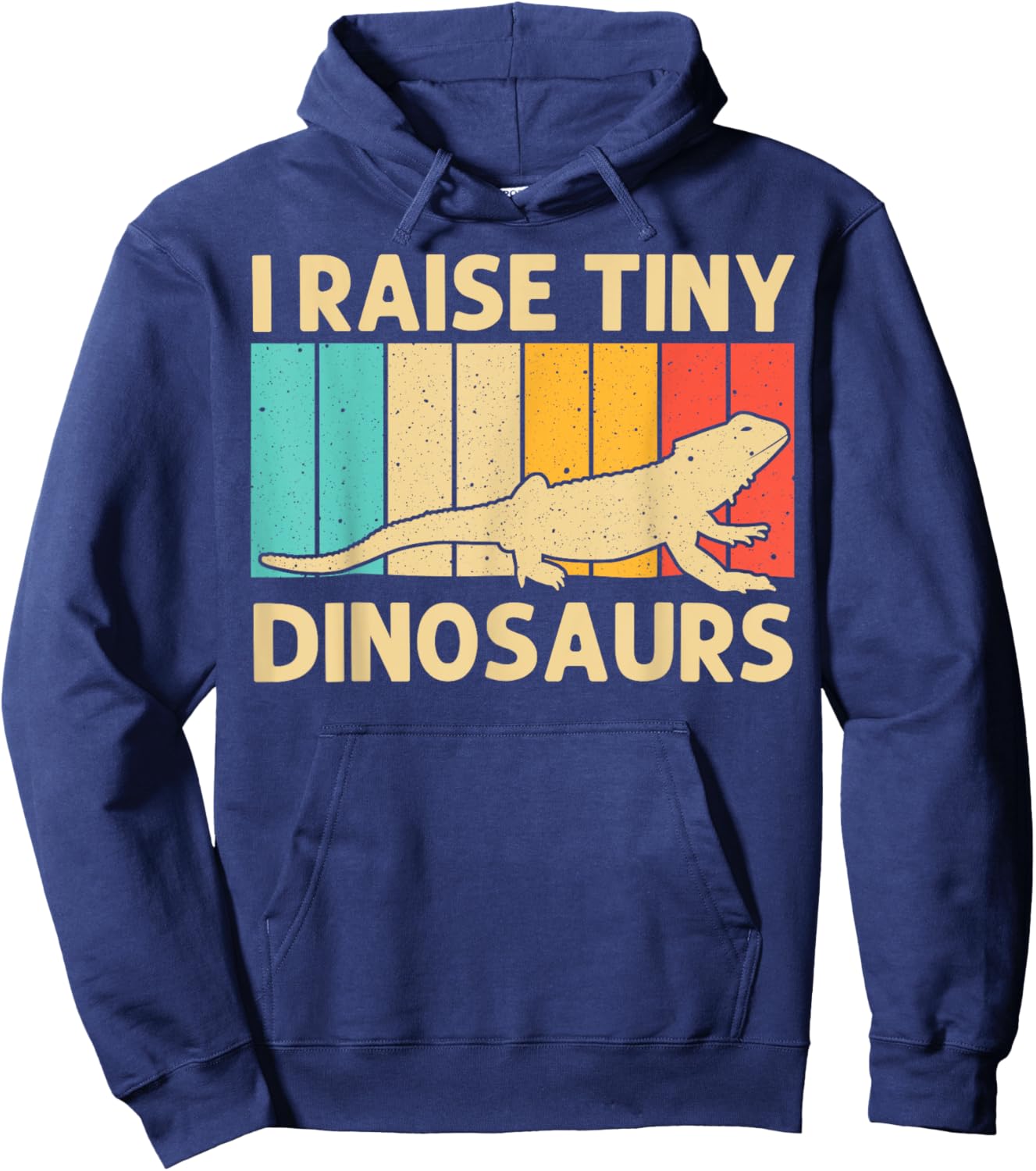 Funny Bearded Dragon Art Women Reptile Iguana Lizard Hoodie - Hoodie | Navy