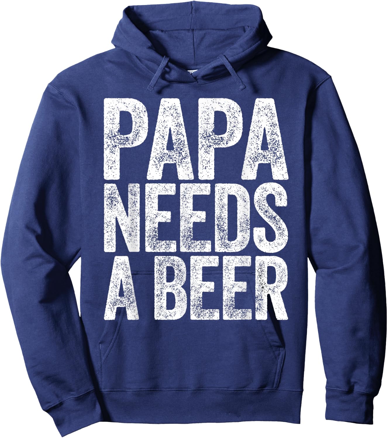 Papa Needs A Beer Shirt Funny Men Drinking Fathers Day Hoodie - Hoodie | Navy