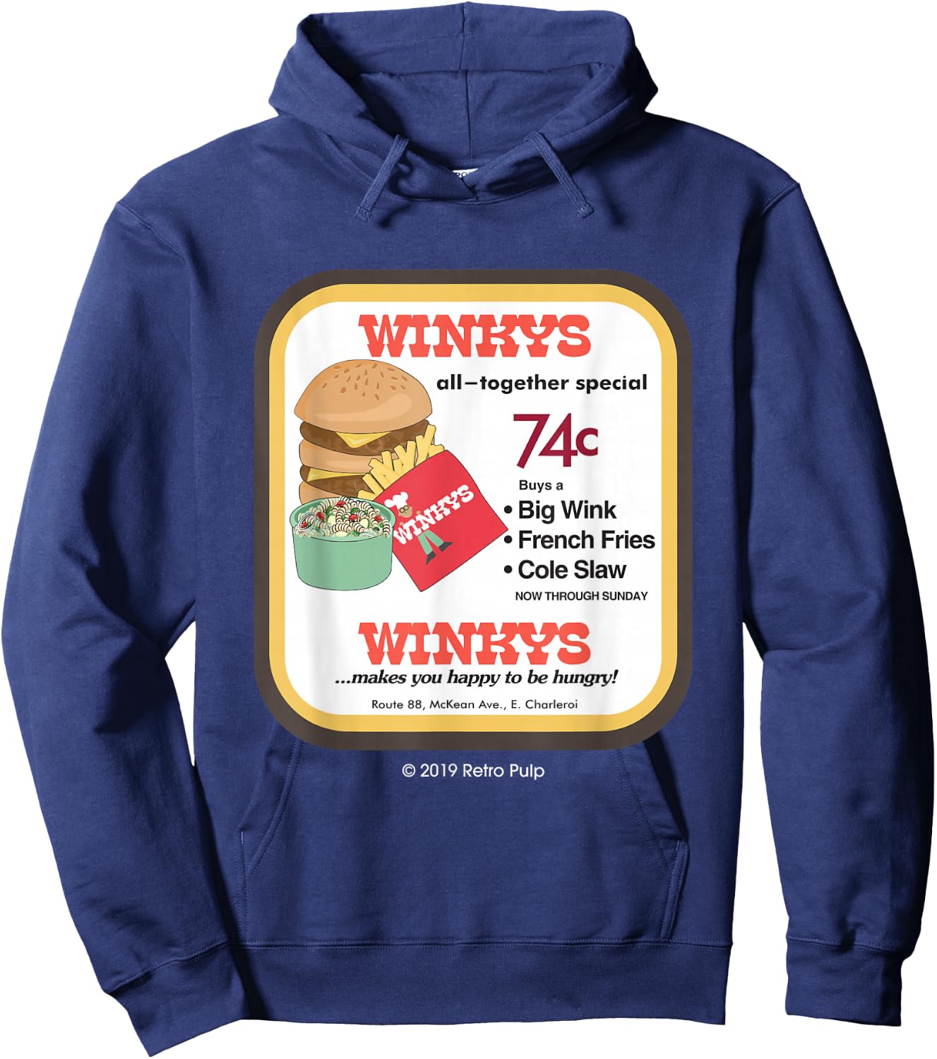 Winky's Hamburgers Winkys Pittsburgh Restaurant T Shir Hoodie - Hoodie | Navy