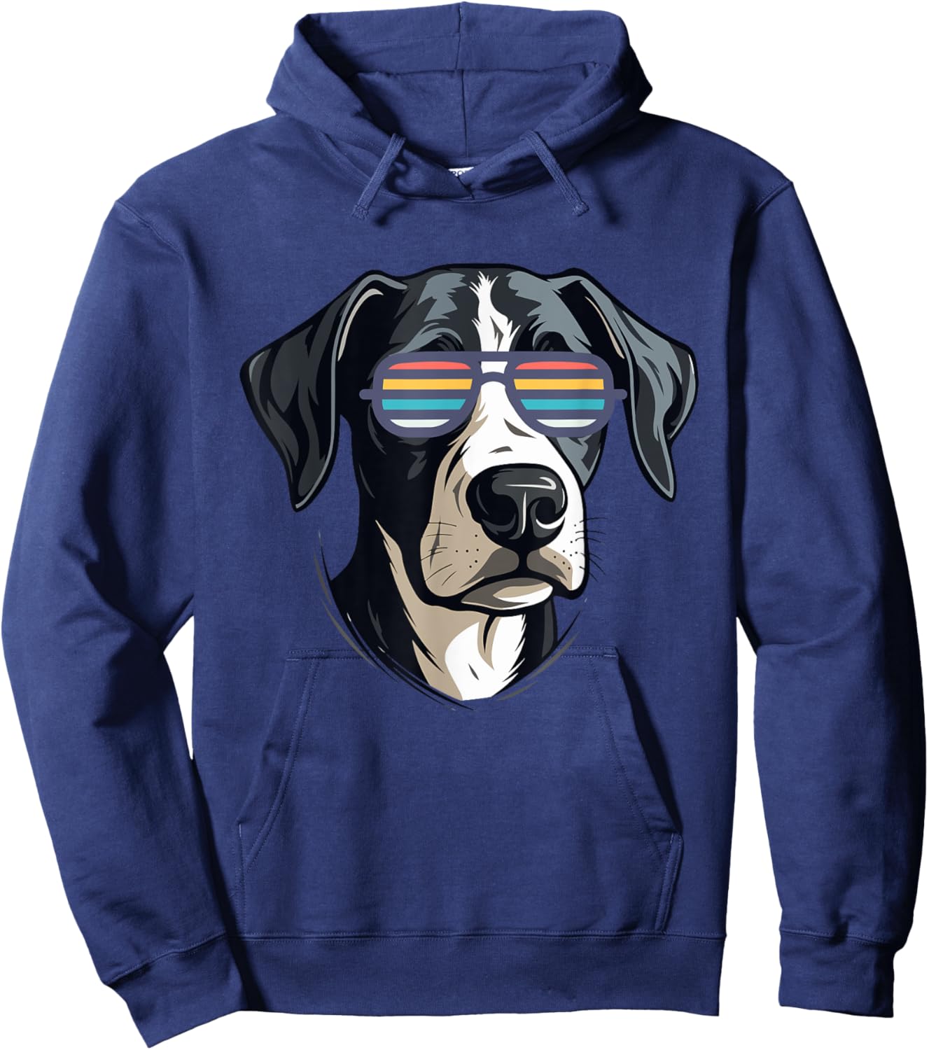 Gifts for Dog Lovers Graphic Cool Dog with Sunglasses Women Kids Hoodie - Hoodie | Navy