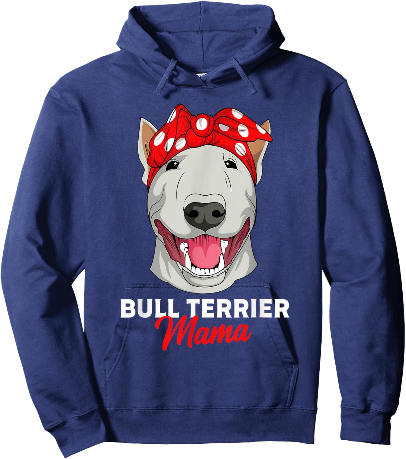 Bull Terrier Mama Bully Dog Mom Mothers Day Gift Hoodie - Hoodie | Navy