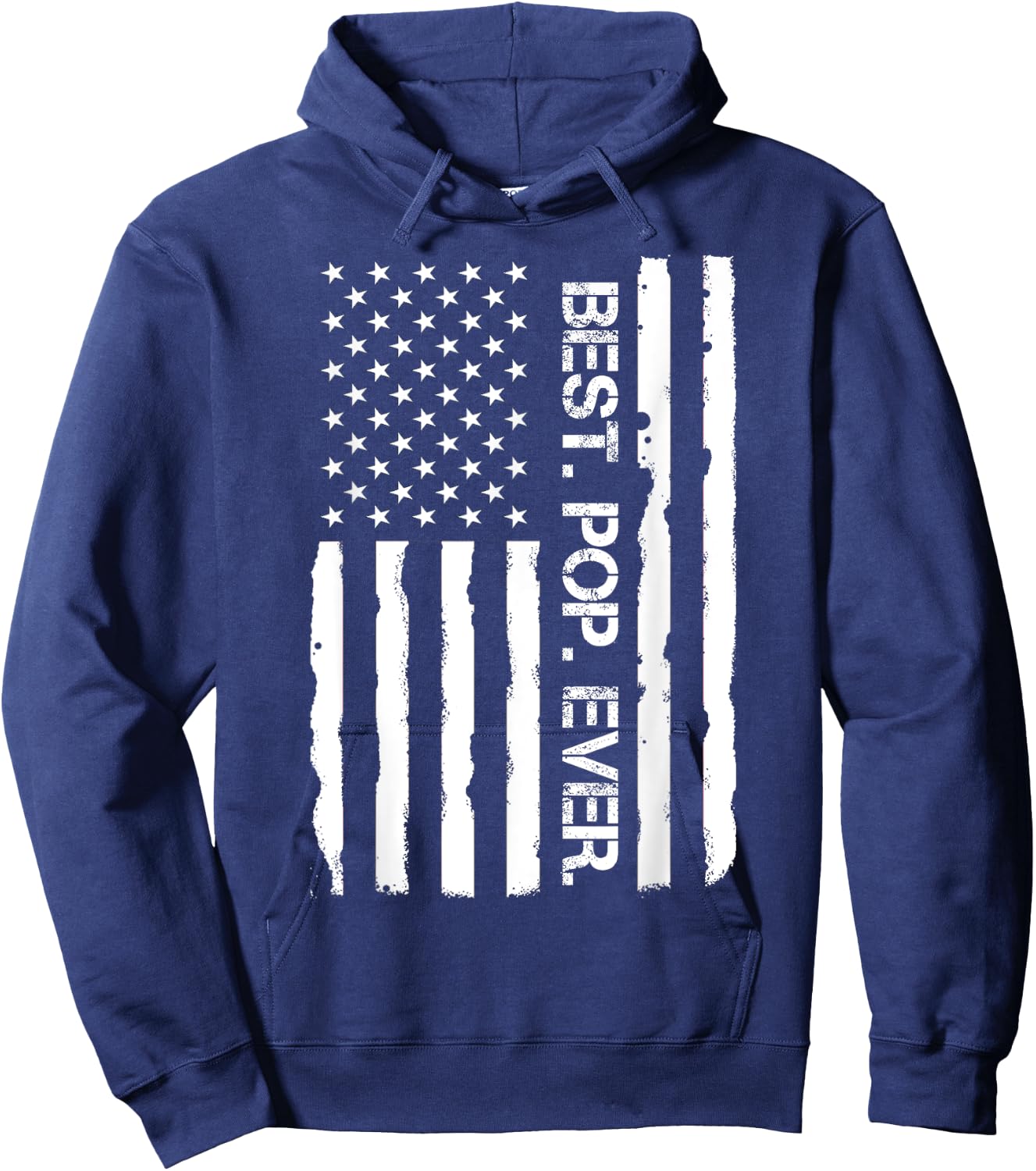 Father`s Day Shirt Best Pop Ever American Flag Vintage Men Hoodie - Hoodie | Navy
