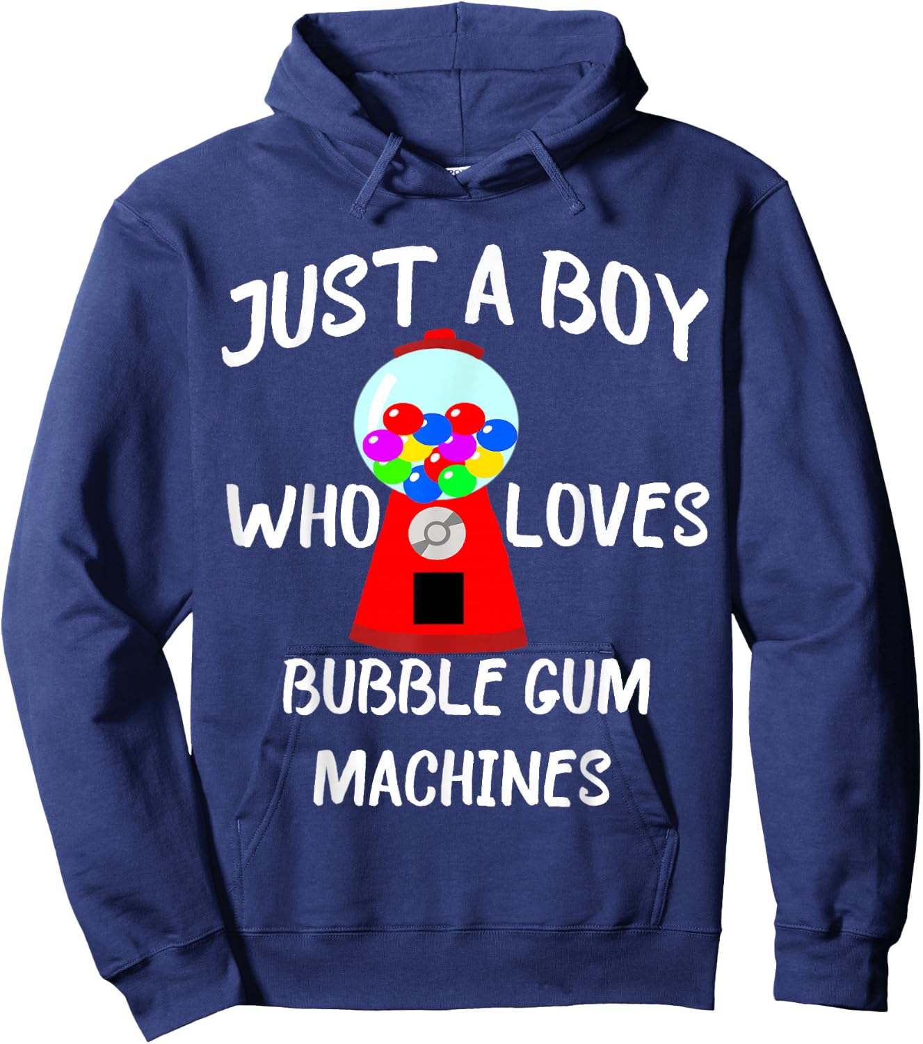 Just A Boy Who Loves Bubble Gum Machines Gumball Hoodie - Hoodie | Navy