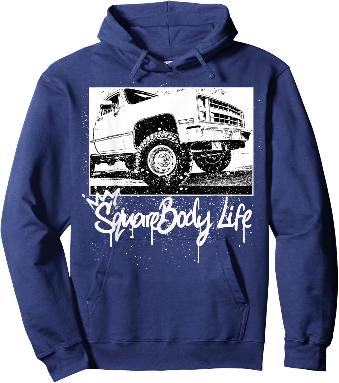 C10 / K10Squarebody Life C10 Classic Squarebody Nation Hoodie - Hoodie | Navy