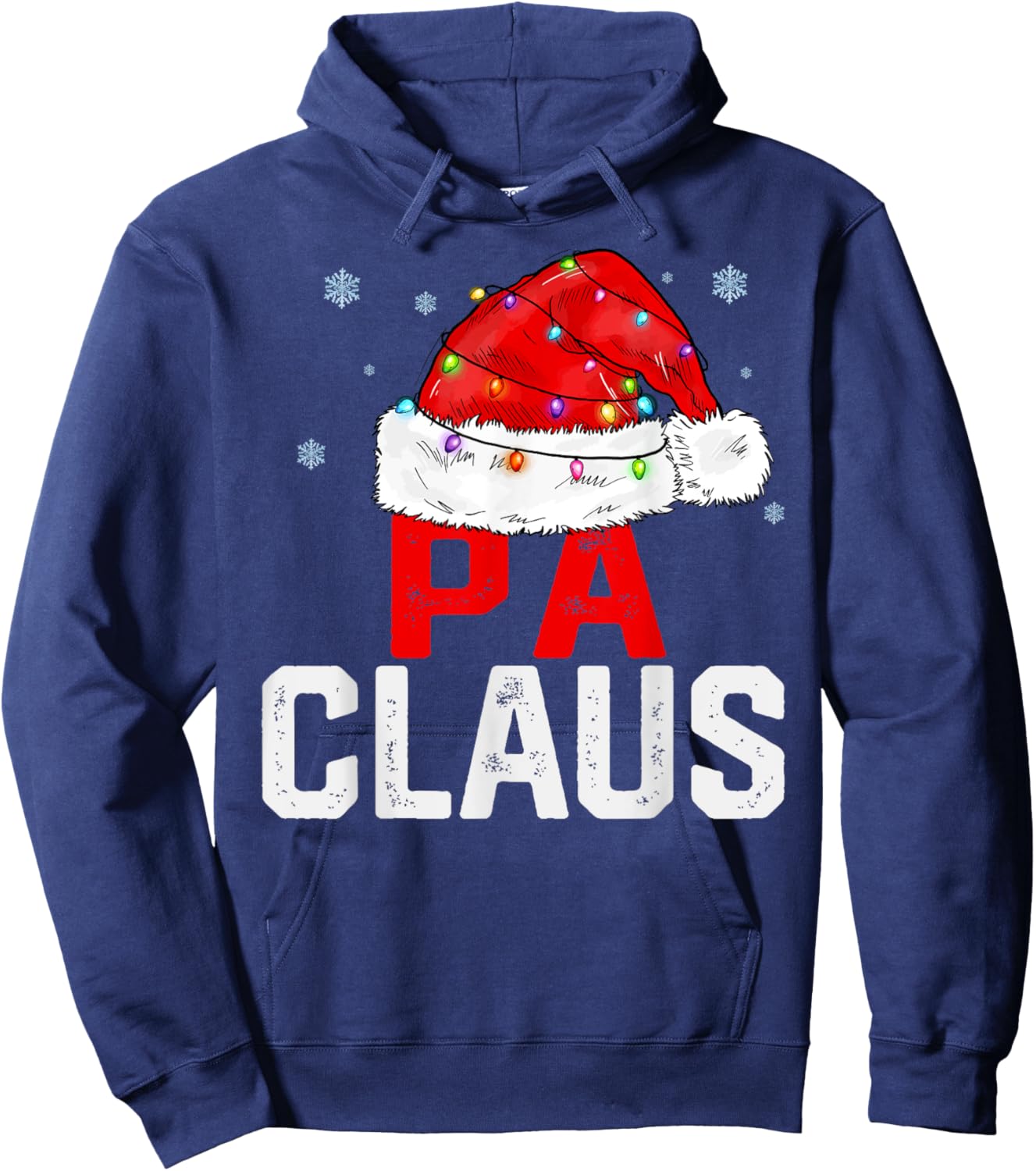 PA Claus Funny Xmas Family Matching Grandpa Christmas Hoodie - Hoodie | Navy