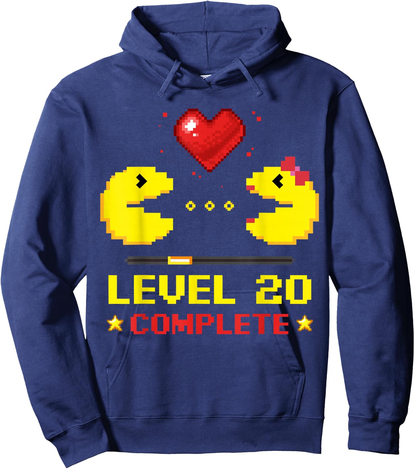Level 20 Complete Gamers 20th Wedding Anniversary Valentines Hoodie - Hoodie | Navy