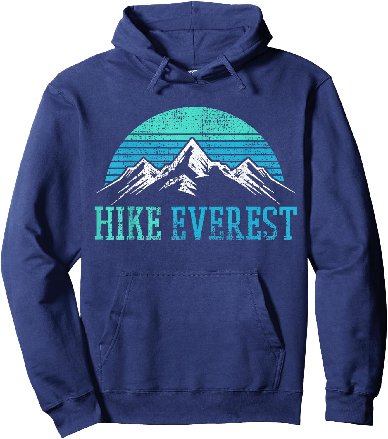 Hike Hiking Hiker Mountain Mount Everest Retro Vintage Gift Hoodie - Hoodie | Navy