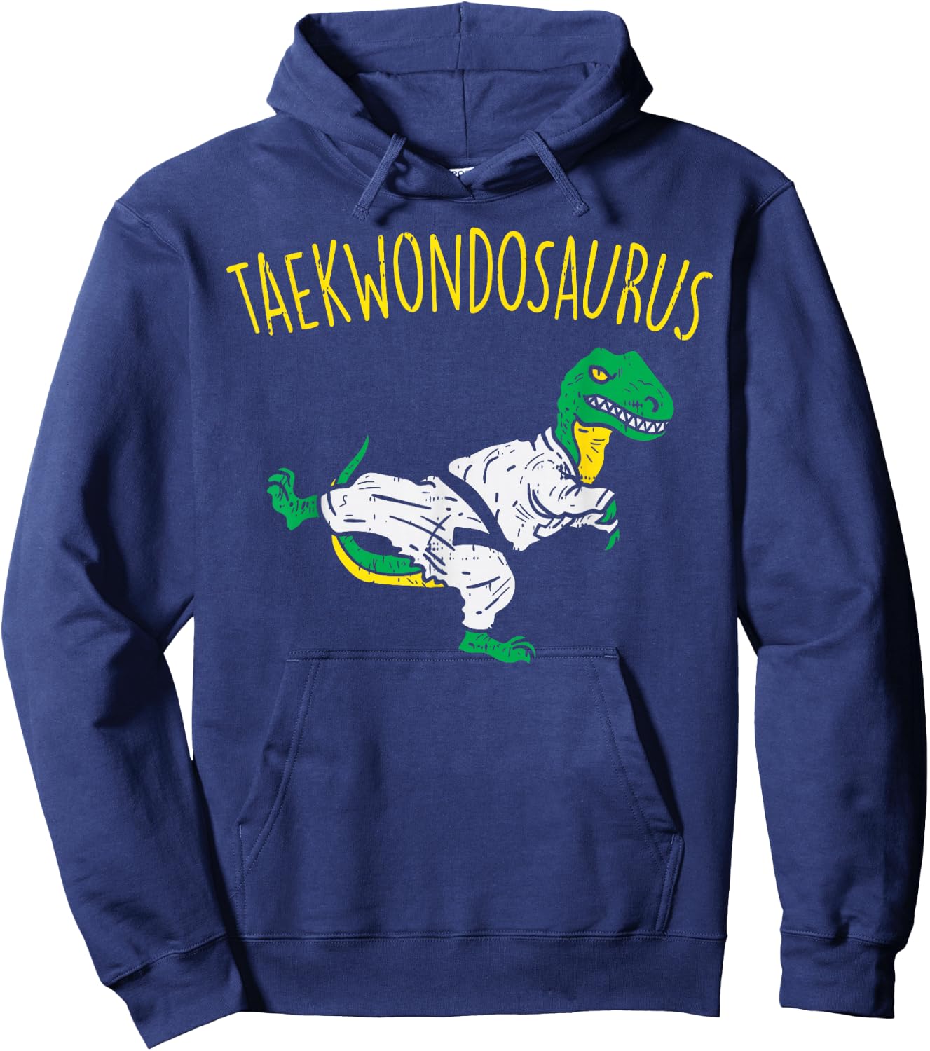 Taekwondosaurus Funny Trex Martial Arts Dinosaur Lover Gift Hoodie - Hoodie | Navy