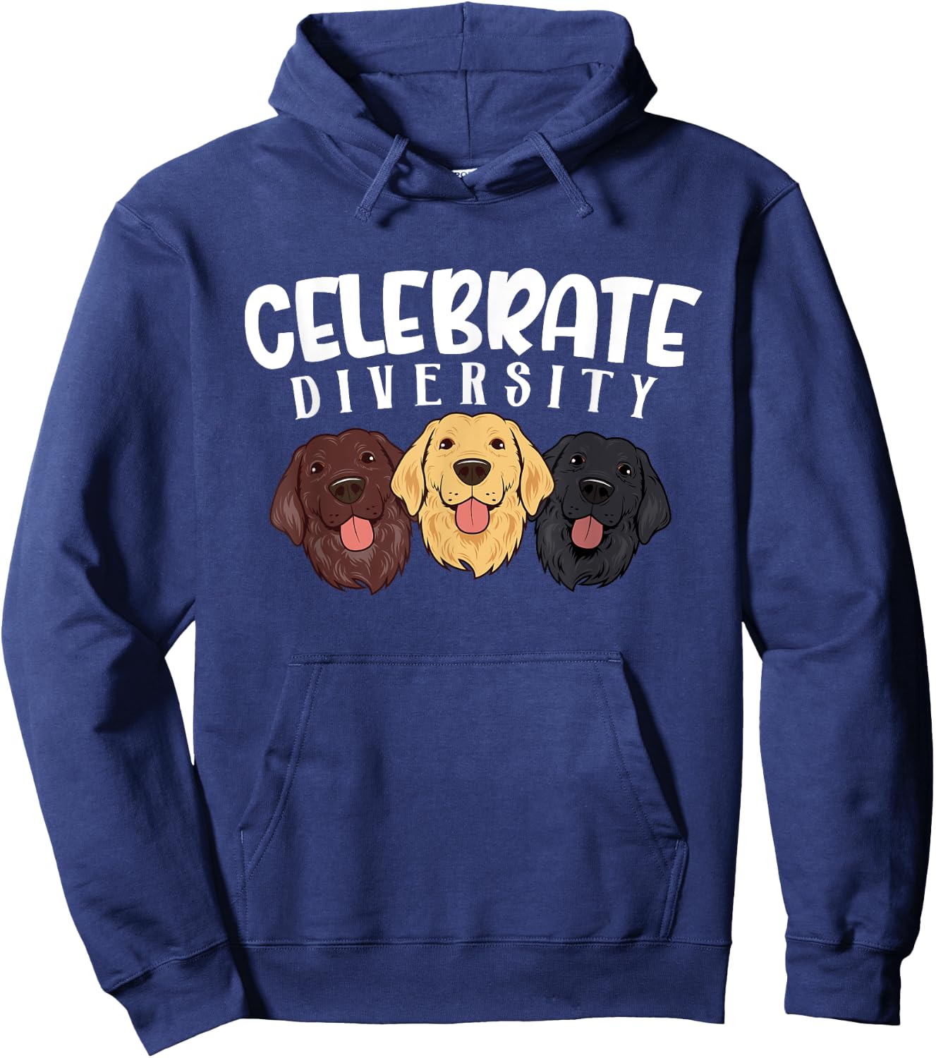 Celebrate Diversity Dog Funny Labrador Retriever Lover Gifts Women Kids Hoodie - Hoodie | Navy