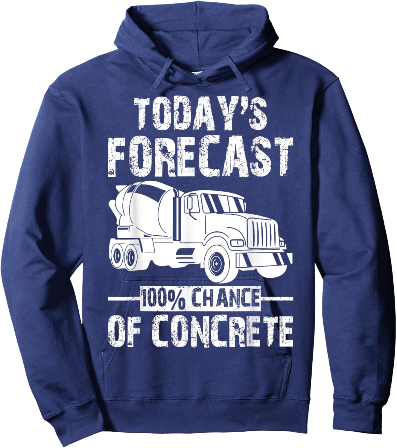 Retro Funny Concrete Worker Gift Construction Worker Gag Hoodie - Hoodie | Navy